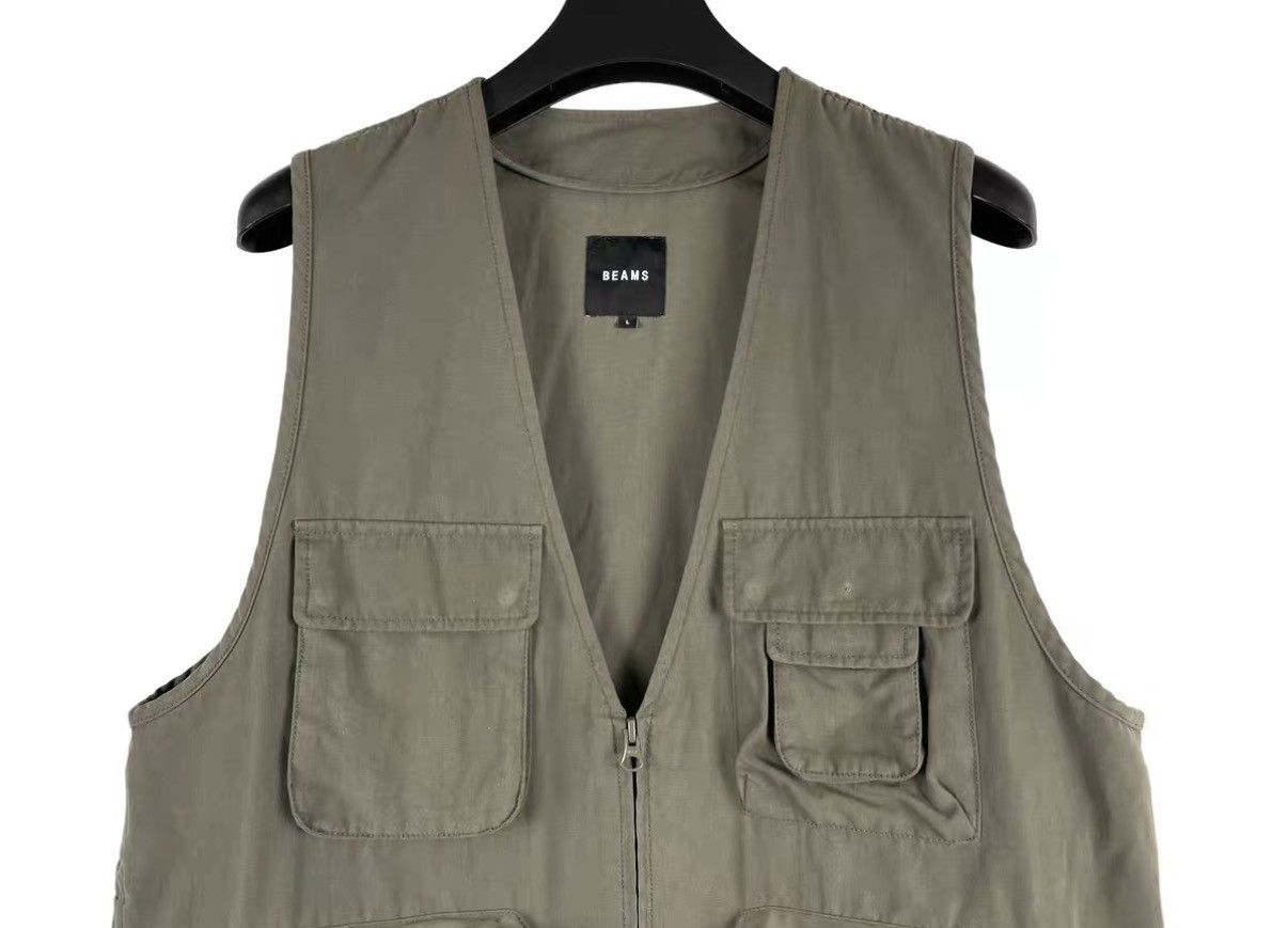 Beams Japan Beams Olive Green Pocket Vest J31 Size US L / EU 52-54 / 3 - 3 Thumbnail