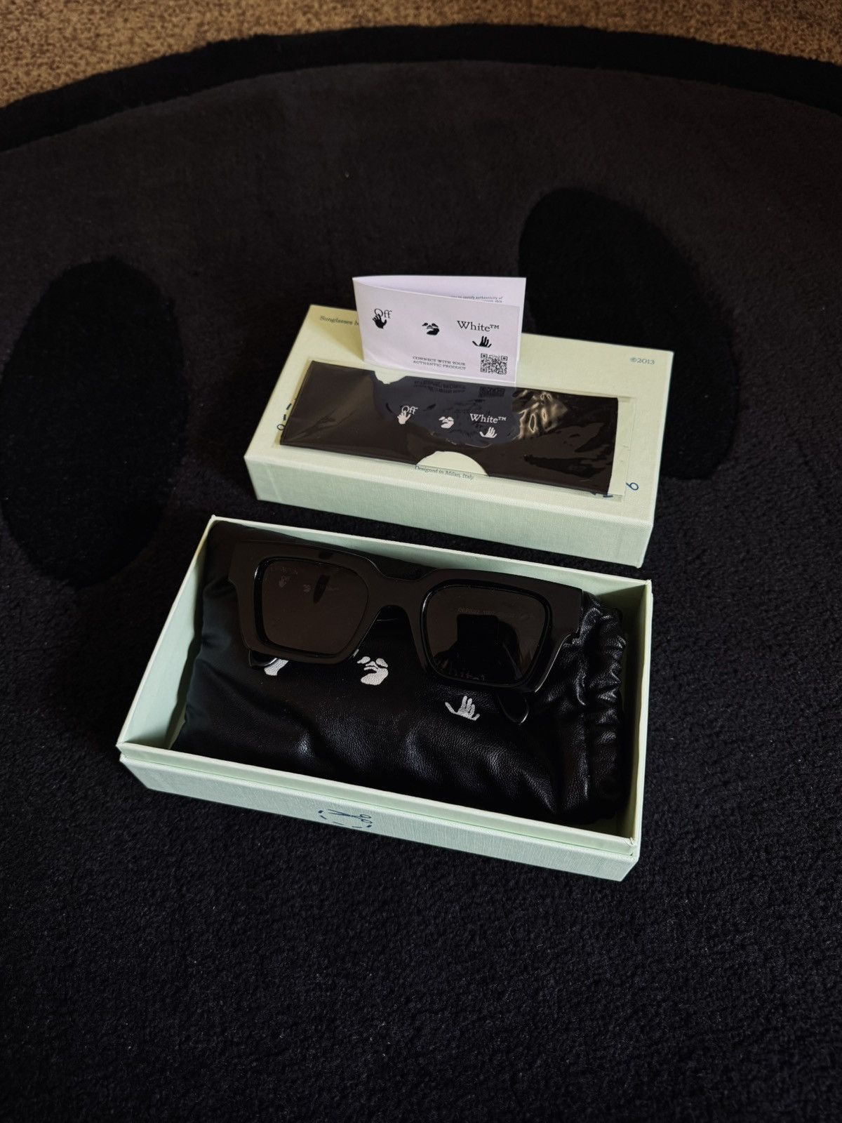 Off-White × Virgil Abloh RARE Rose Tinted Black/Black Off White Virgil Sunglasses Size ONE SIZE - 2 Thumbnail