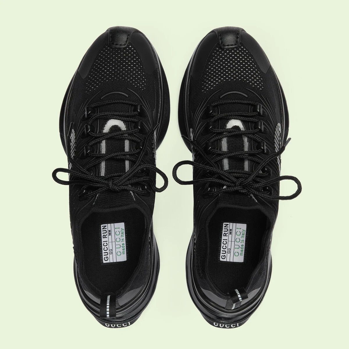 Gucci o1s1wg110125 Run Sneakers in Black Size US 13 / EU 46 - 5 Thumbnail