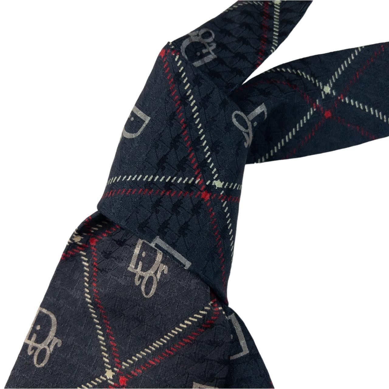 Dior Vintage Dior Monogram Silk Tie Size ONE SIZE - 3 Thumbnail