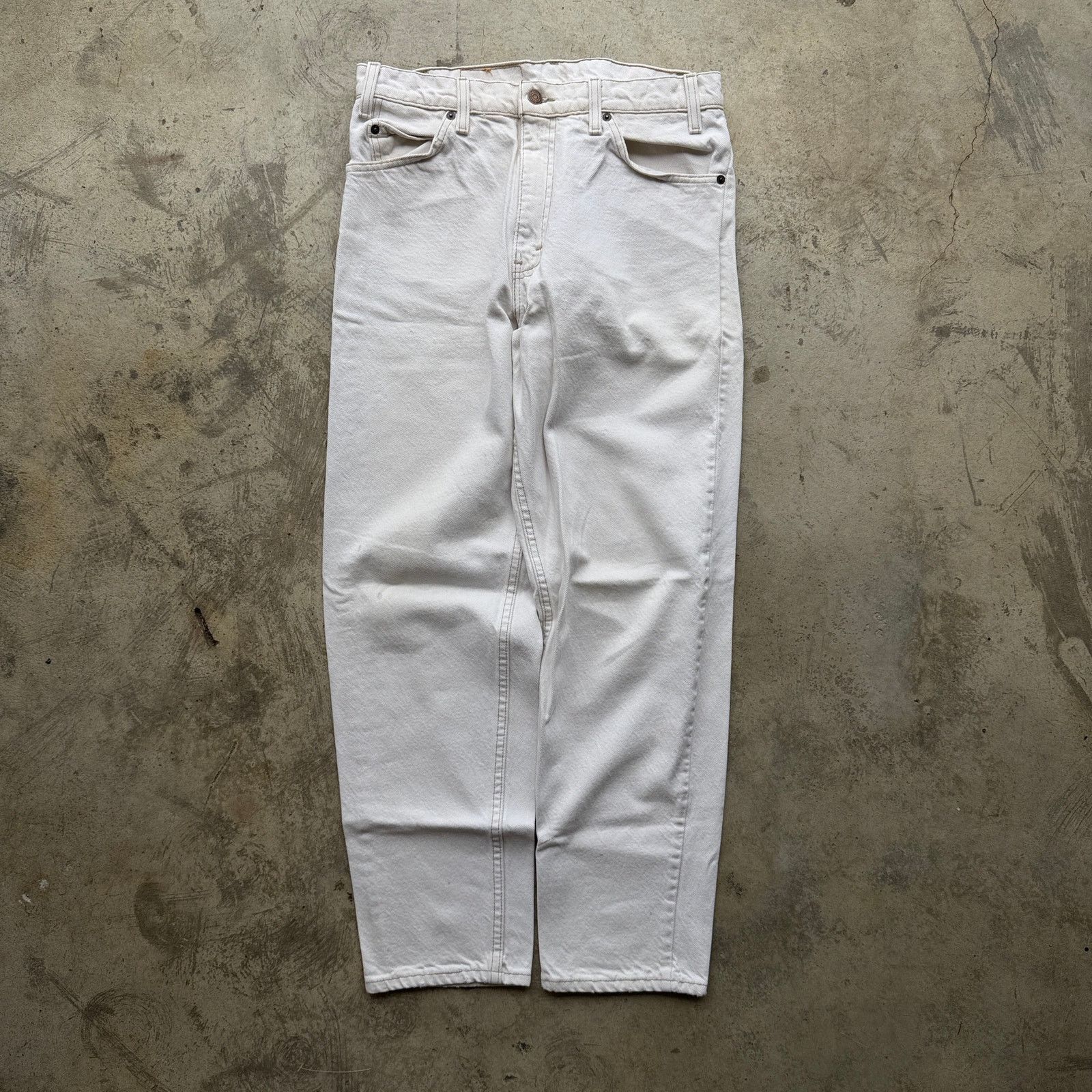 Levi's Vtg 80s Levi's orange tab 550 Relaxed White painter Jeans Size US 33 - 2 Thumbnail