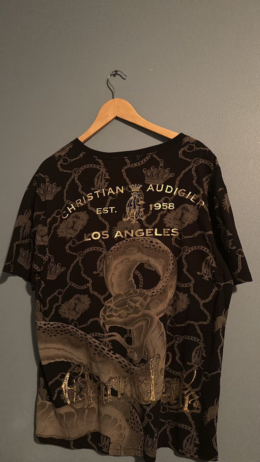Christian Audigier BLACK T SHIRT Size US XL / EU 56 / 4 - 2 Thumbnail