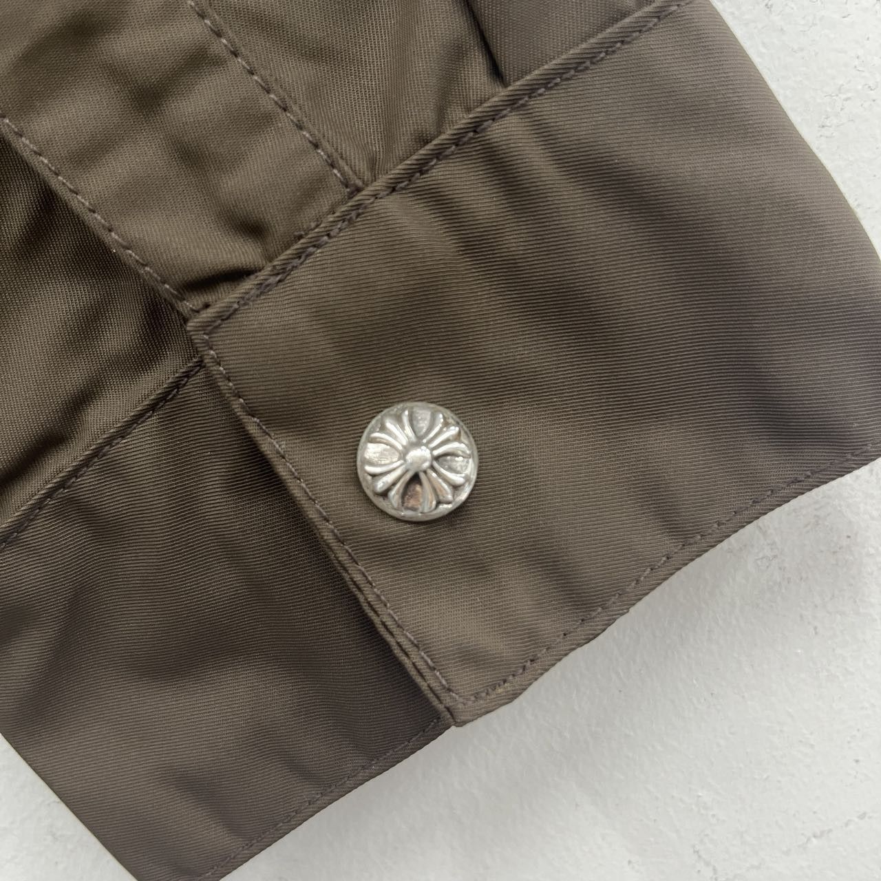Chrome Hearts Chrome Hearts Pink Cross Nylon Brown Zip Up Shirt Size M / US 6-8 / IT 42-44 - 5 Thumbnail