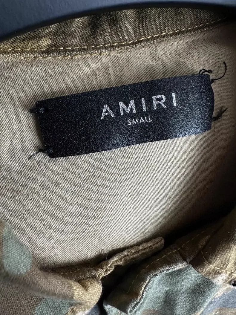 Amiri Amiri Camouflage distressed denim jacket with pocket rivet Size US S / EU 44-46 / 1 - 3 Thumbnail