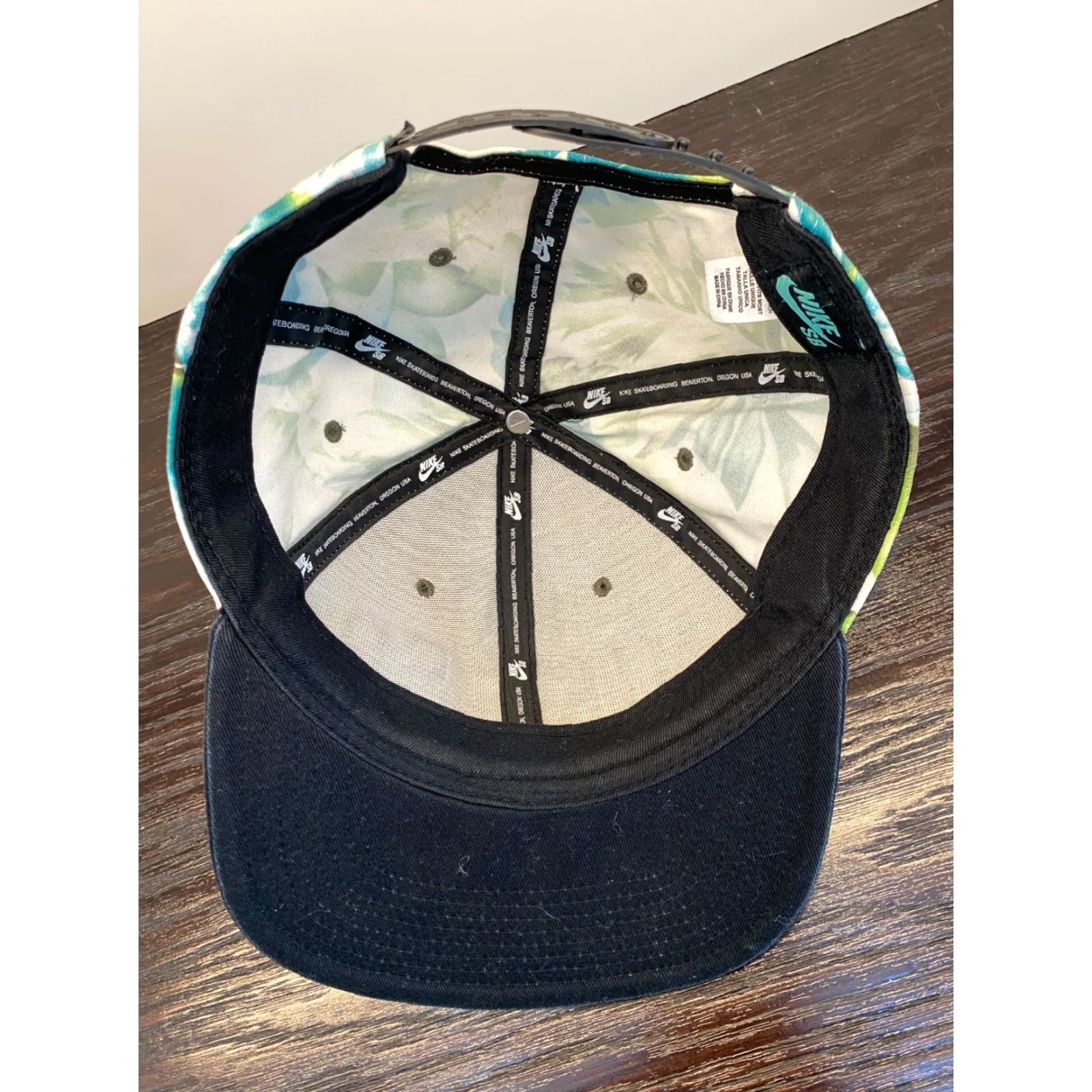 Nike Nike SB Hat Mens One Size Green Floral Spellout Skateboarding Skate Size ONE SIZE - 6 Thumbnail