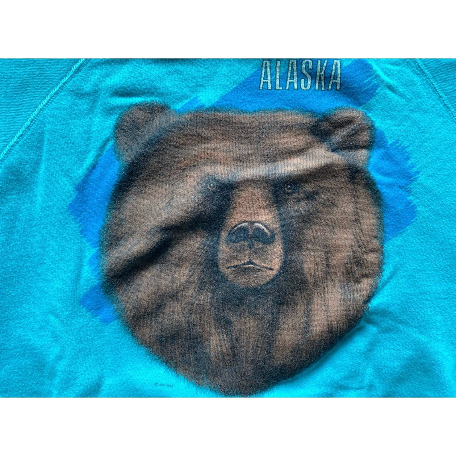 Hanes VINTAGE Hanes Alaska Bear Sweatshirt Pullover Blue Mens L USA 80s Nature Pullover Sweatshirt Mens Large Blue USA 80s Size US L / EU 52-54 / 3 - 5 Thumbnail
