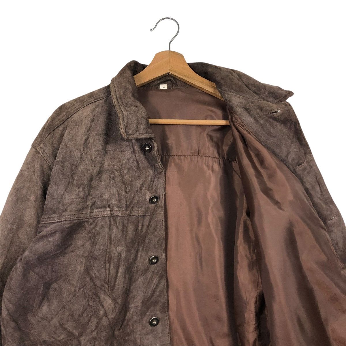 Japanese Brand 🔥VINTAGE GENUINE LEATHER JACKET COW SPLIT ISSEY MIYAKE Size US L / EU 52-54 / 3 - 14 Thumbnail