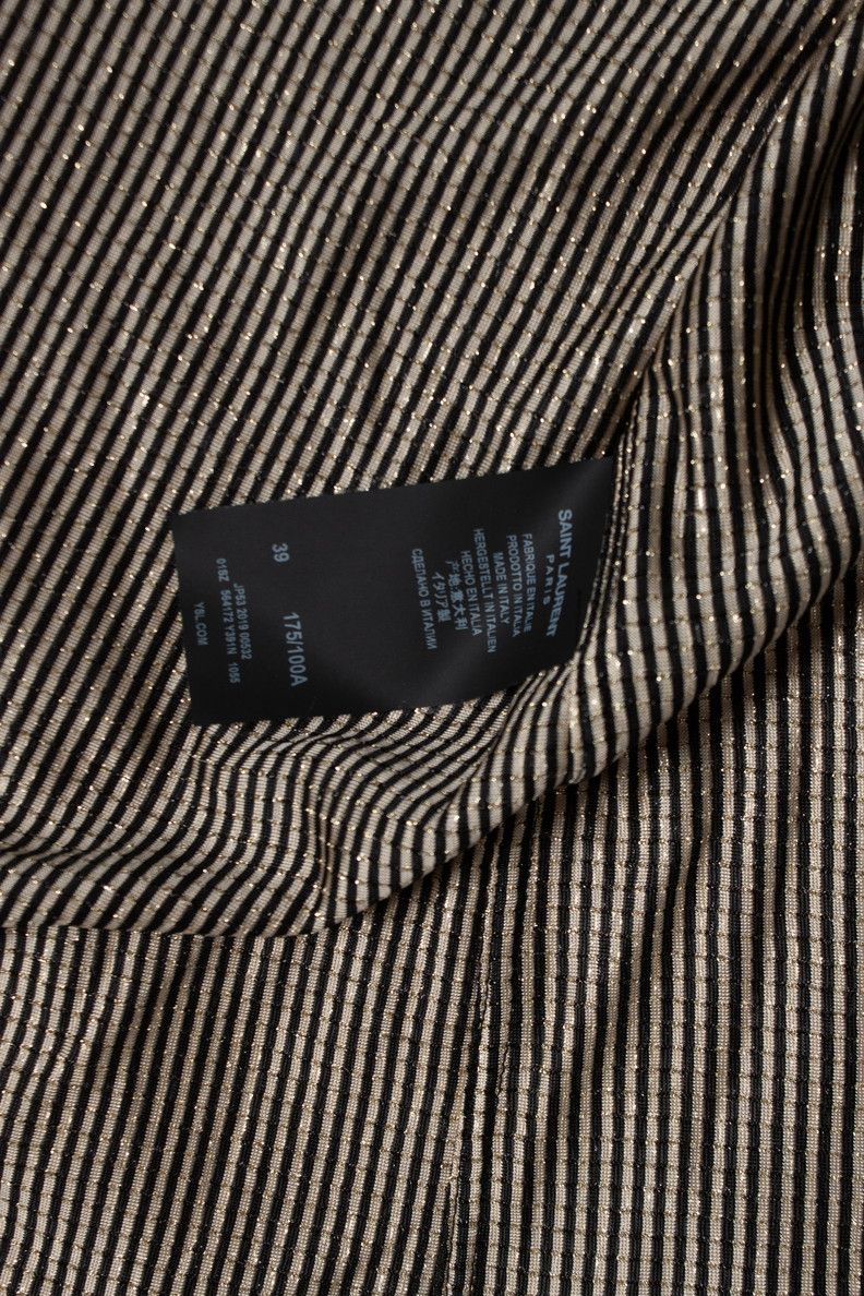 Saint Laurent Paris Saint Laurent, Black and gold striped lurex shirt Size US S / EU 44-46 / 1 - 6 Thumbnail