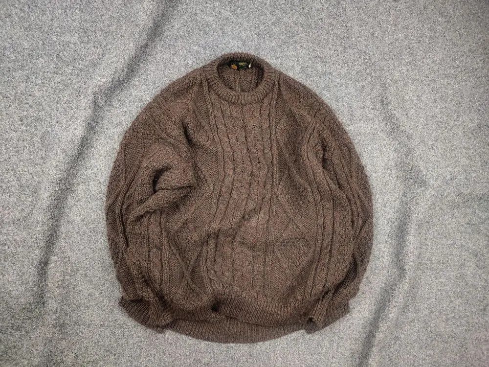 Vintage 80's Peregrine cable fisherman Sweater Wool England