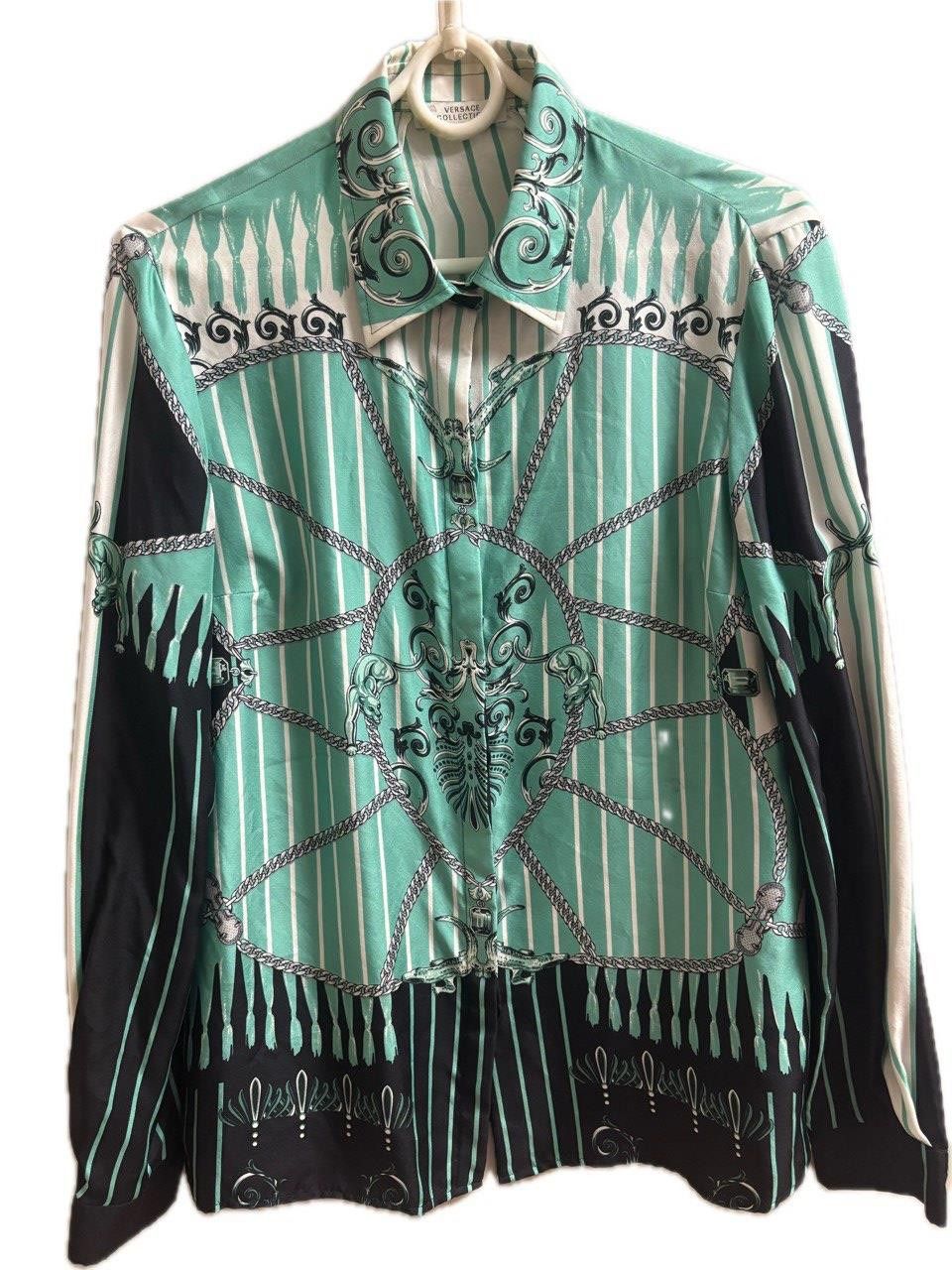Versace Gianni Versace Collection 100% Silk Baroque Shirt Portugal Size M / US 6-8 / IT 42-44 - 3 Thumbnail