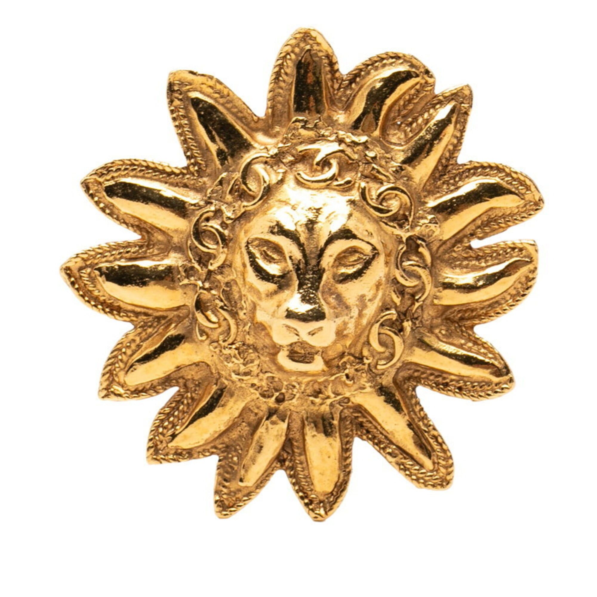 Chanel Chanel Lion Motif Vintage Brooch Gold Plated Women's CHANEL Size ONE SIZE - 1 Thumbnail