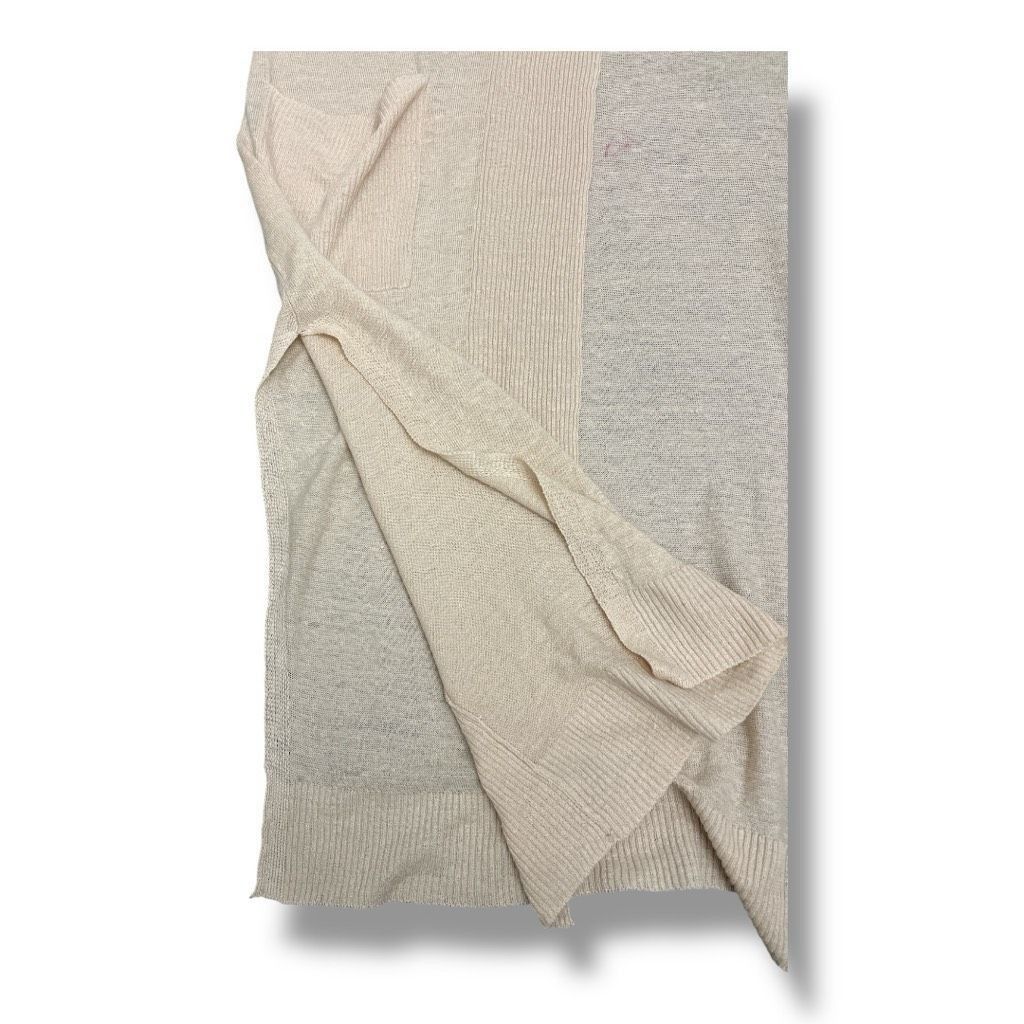 Other SWTR Duster 100% Linen Tan Duster Lightweight Pocket Cardiga Size M / US 6-8 / IT 42-44 - 6 Thumbnail
