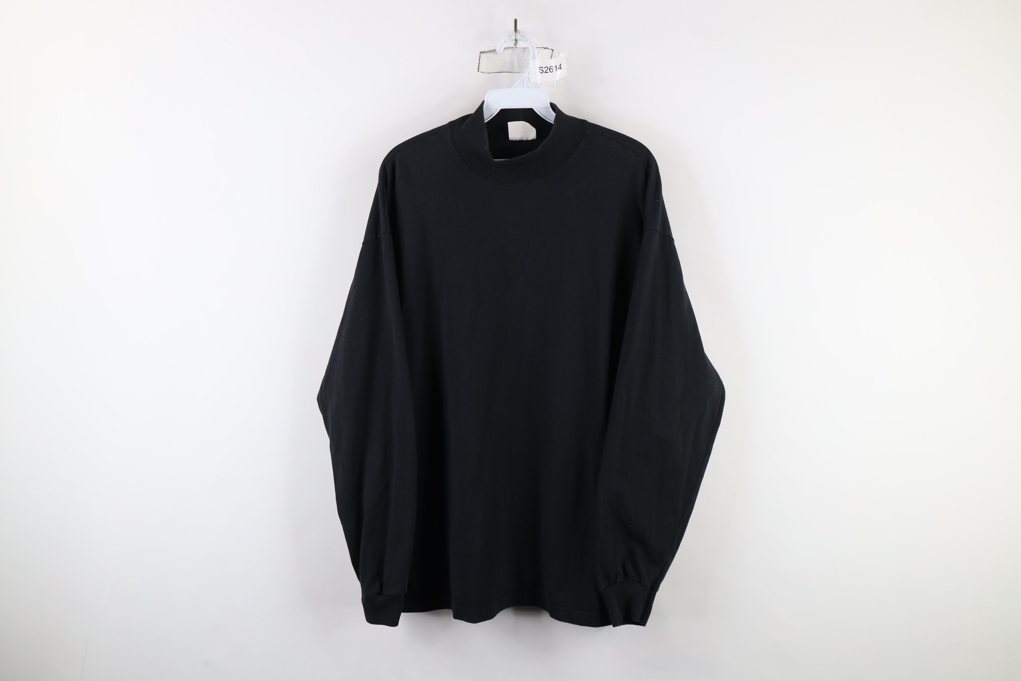 Vintage Vintage 90s Streetwear Mock Neck Long Sleeve T-Shirt USA Size US XL / EU 56 / 4 - 1 Thumbnail