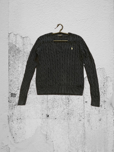 Polo Ralph Lauren Ralph Lauren Cable Knit V Neck Jumper Sweater Size M / US 6-8 / IT 42-44 - 1 Thumbnail