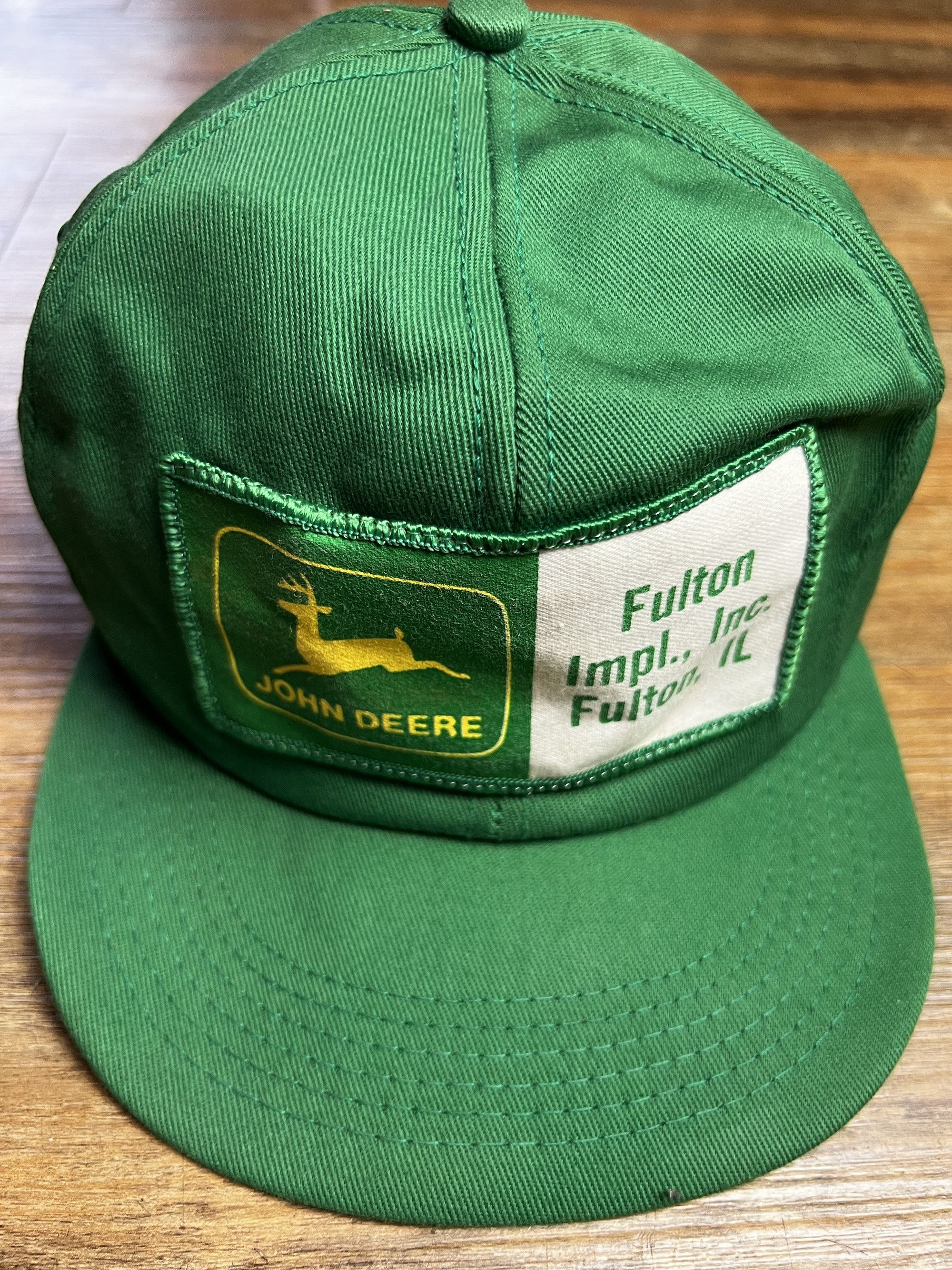 John Deere 1980's John Deere Patch Seed Snapback Cap - Fulton, IL. Size ONE SIZE - 2 Thumbnail