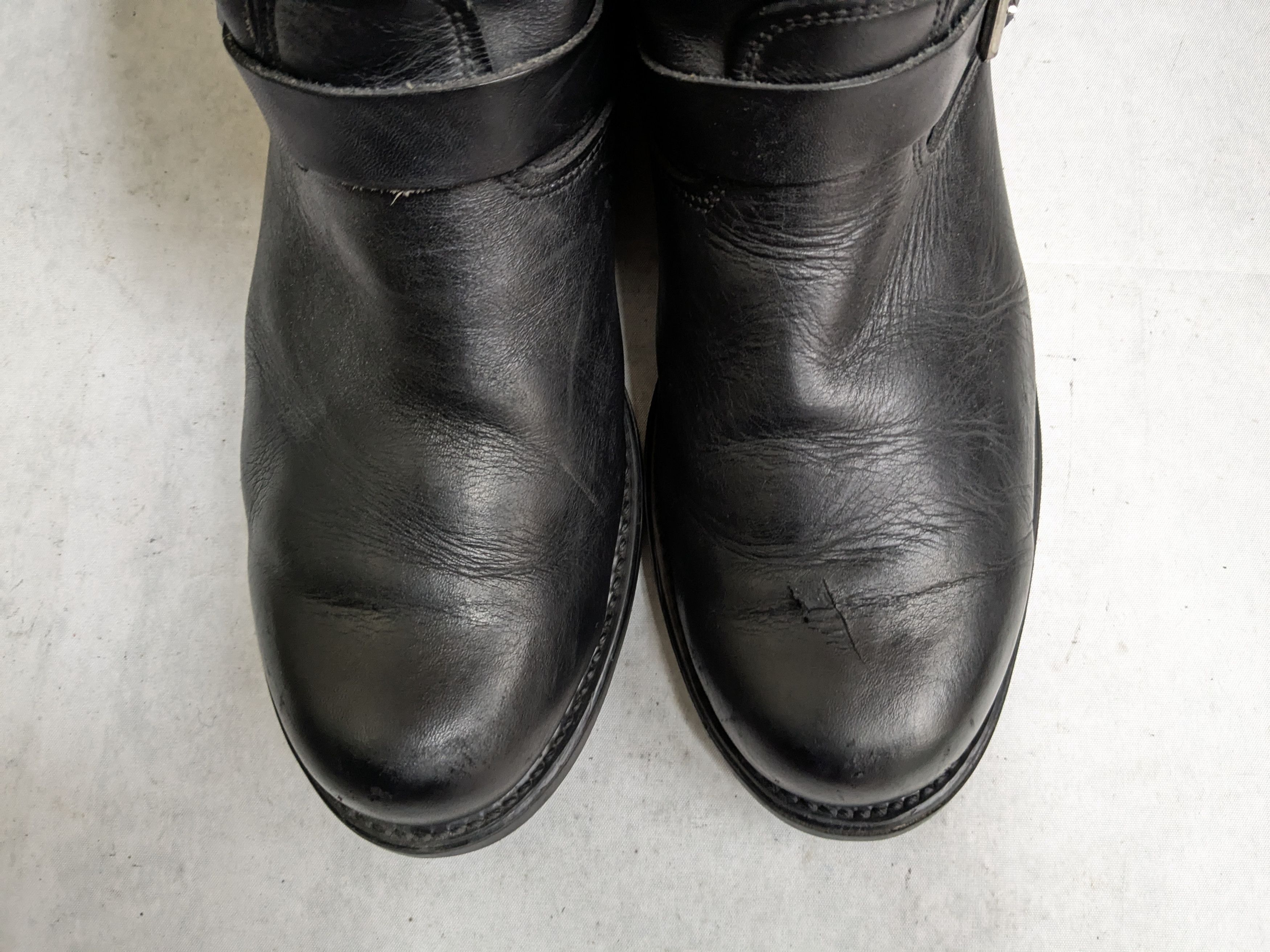 Frye Frye Engineer Boots Black Leather 13 M Leather Buckle Size US 13 / EU 46 - 3 Thumbnail