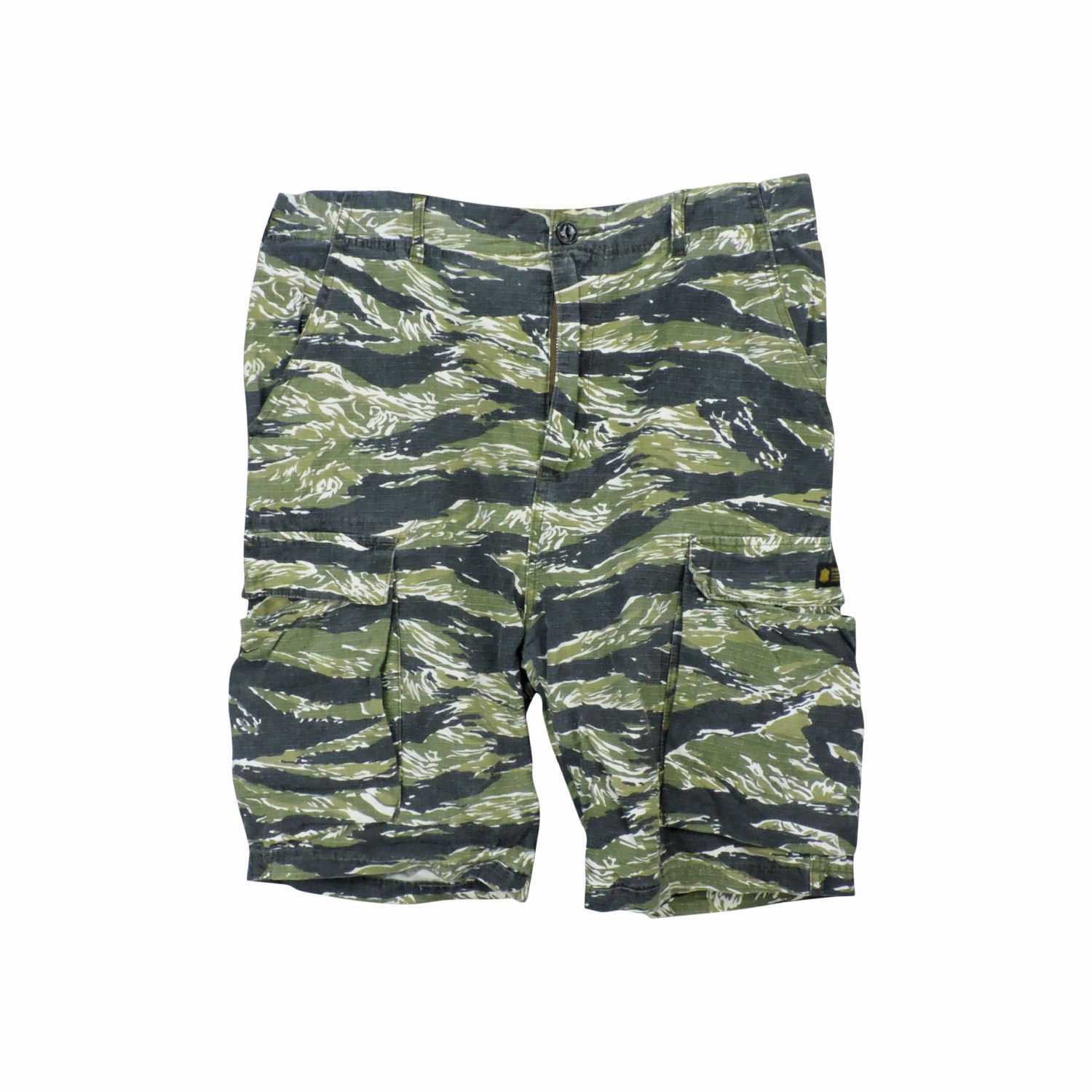 Neighborhood NEIGHBORHOOD TIGER STRIPES PATTERN COMBAT CARGO SHORT PANTS Size US 32 / EU 48 - 1 Thumbnail