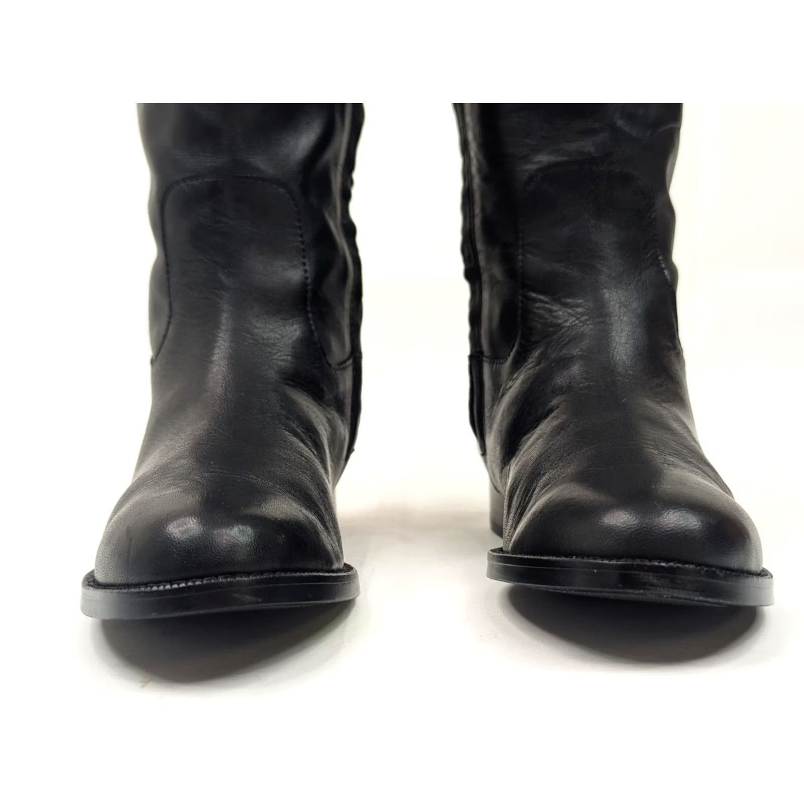 Ralph Lauren Ralph Lauren Jaden Riding Boots Women 5.5B Black Brown Leather Equestrian - EUC Size US 6 / IT 36 - 4 Thumbnail