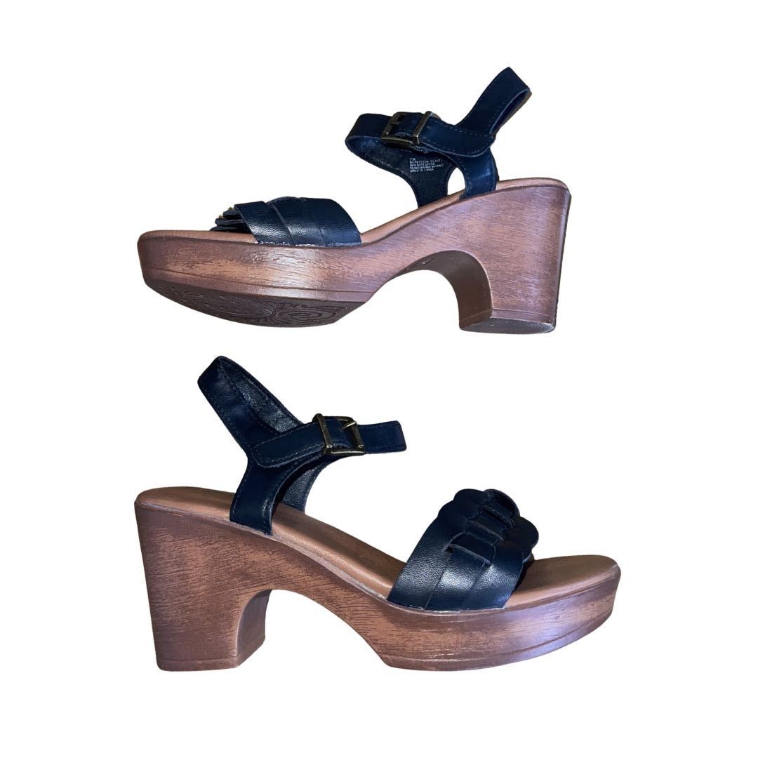 Born BOC by Born Gigi Platform Block Heeled Sandals Woven Retro Size US 7.5 / IT 37.5 - 1 Thumbnail