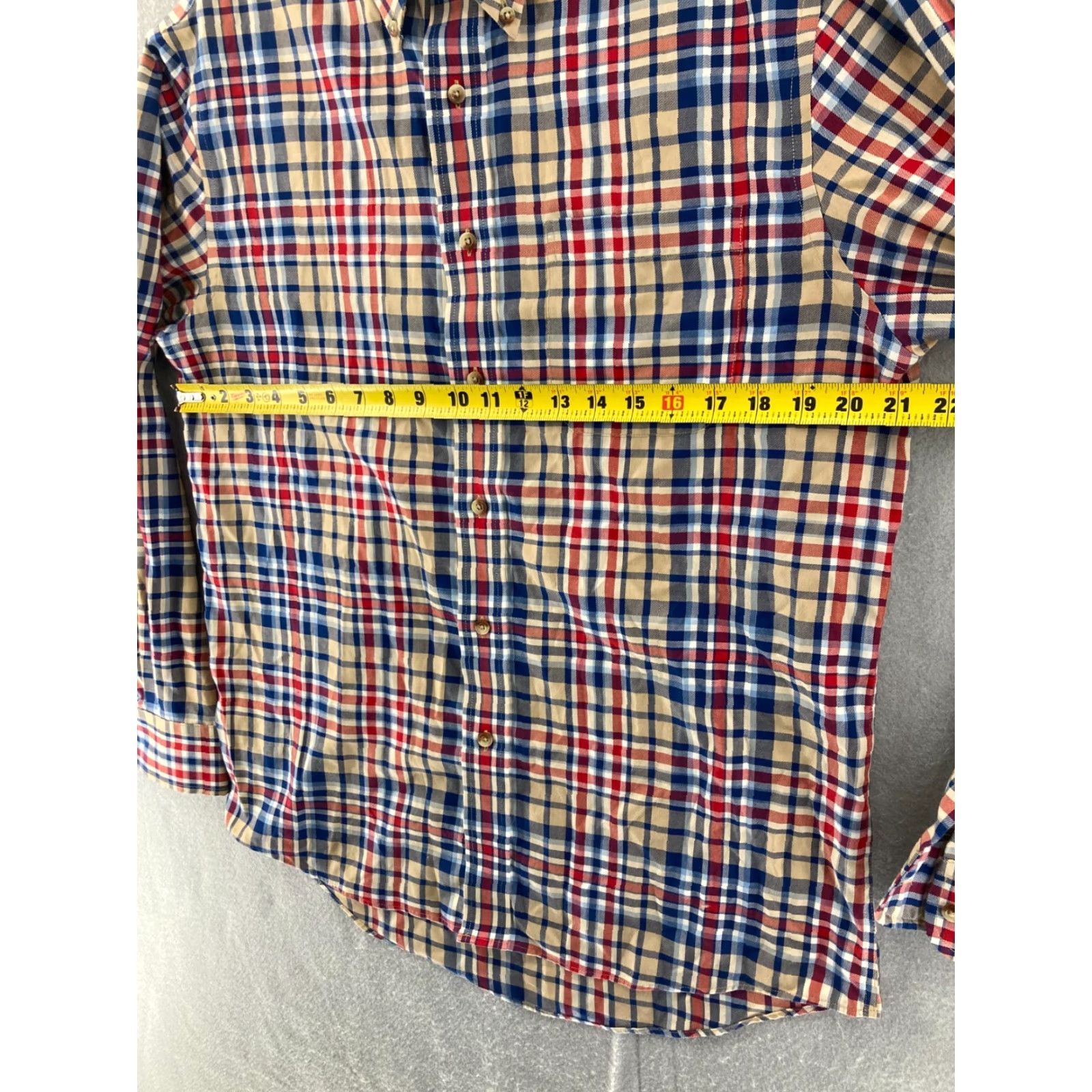 Jos. A. Bank Jos A Bank Shirt Mens Medium Tailored Fit Traveler Stripes Red Blue Size US M / EU 48-50 / 2 - 2 Thumbnail