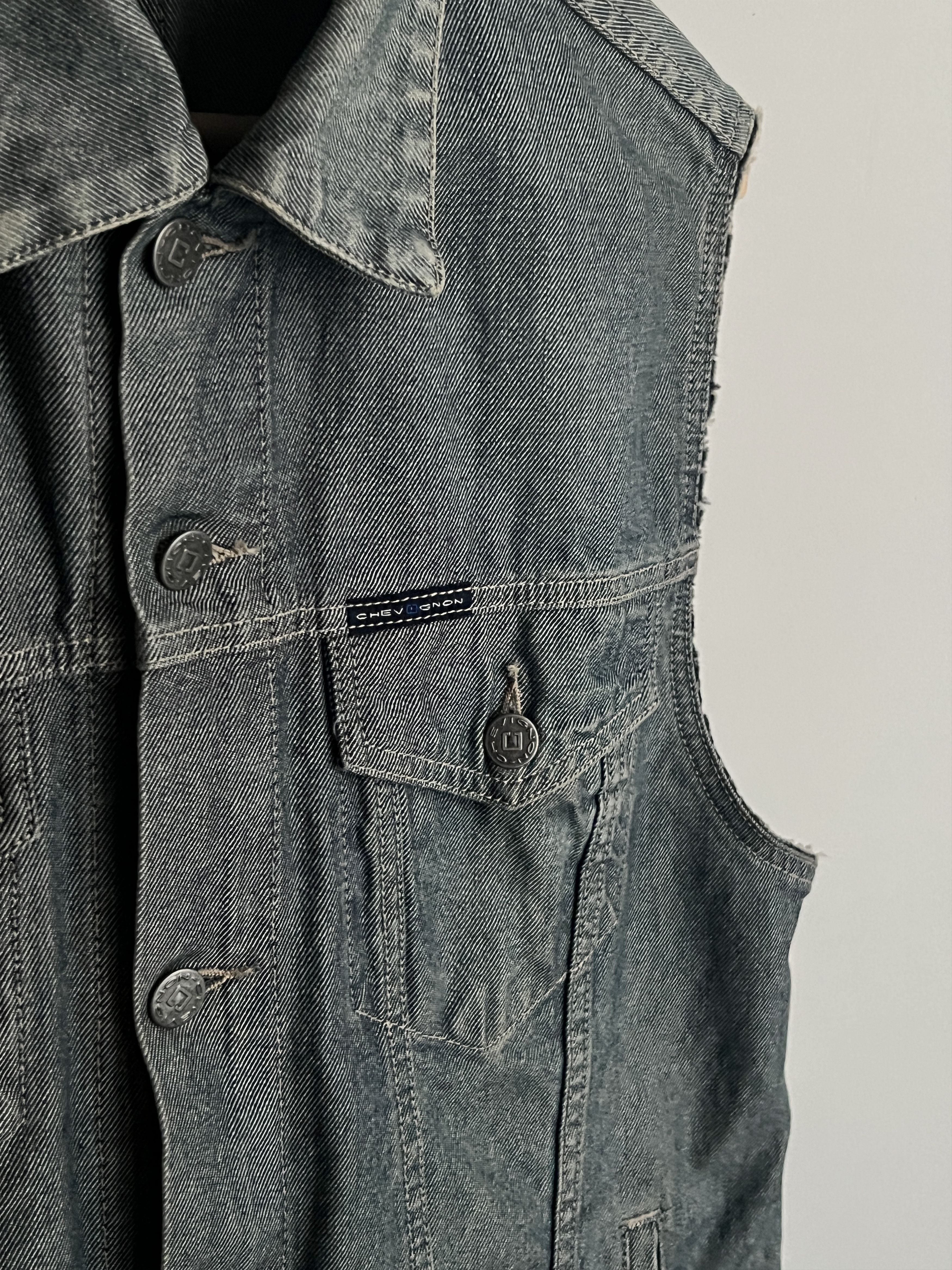 Chevignon CHEVIGNON JEANS VEST Navajo Motorcycle Denim Size US M / EU 48-50 / 2 - 3 Thumbnail