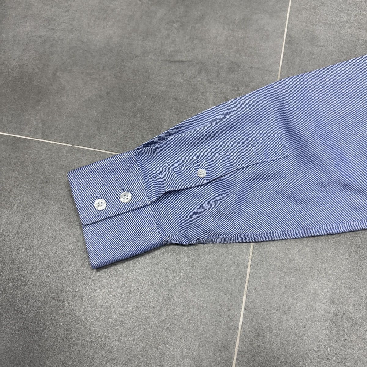 Yves Saint Laurent Vintage Yves Saint Laurent YSL Blue Button Shirt Long Sleeve Size US L / EU 52-54 / 3 - 19 Thumbnail