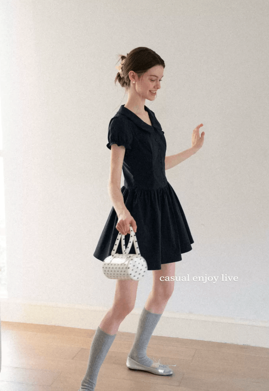 Other Women’s French Puff Sleeve Fit-and-Flare Dress Size S / US 4 / IT 40 - 6 Thumbnail