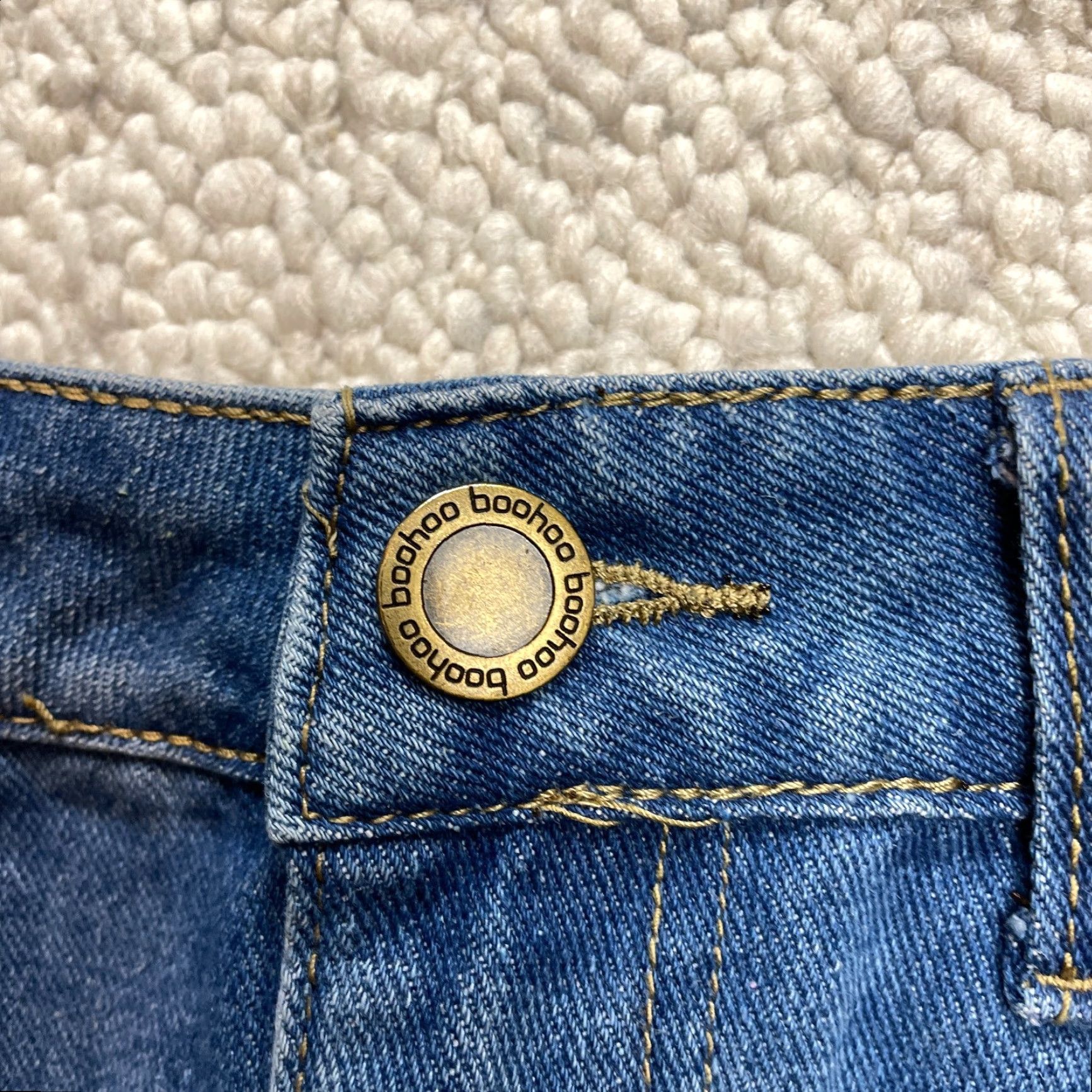 Boohoo VINTAGE Boohoo Denim Shorts Womens 6 Blue Jeans, Denim, Mom, High Rise, Solid, Casual Size 28" / US 6 / IT 42 - 6 Thumbnail