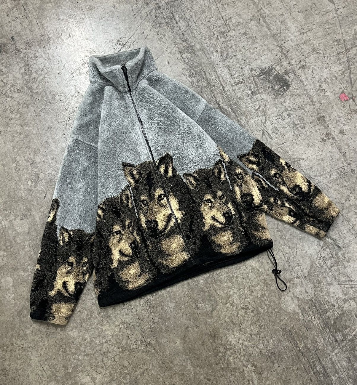 Vintage All over print fleece vintage wolf nature animals fall rare Size US M / EU 48-50 / 2 - 1 Thumbnail