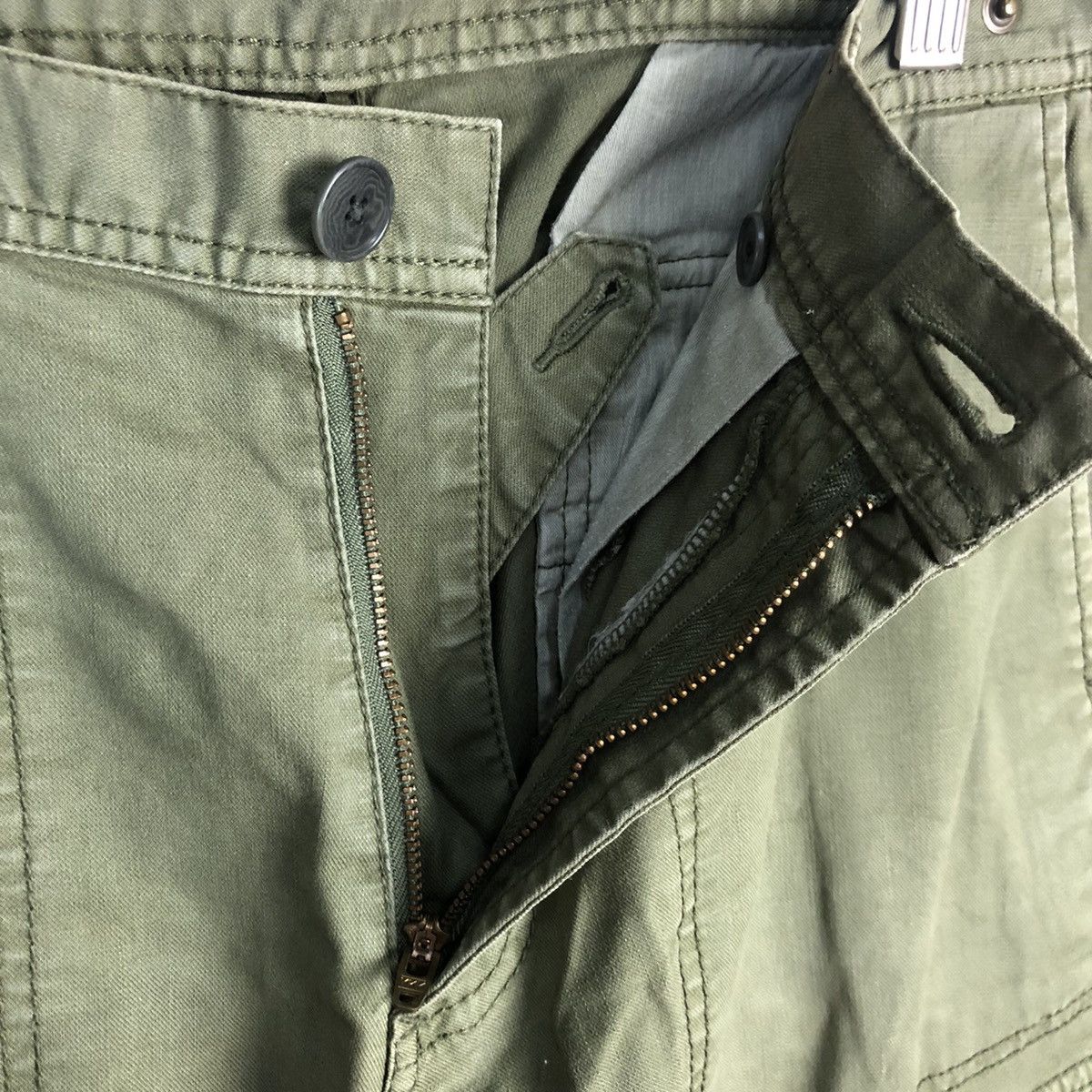 Japanese Brand DL Design Work Green Cargo Multipocket Pants #C634 Size US 31 - 14 Thumbnail