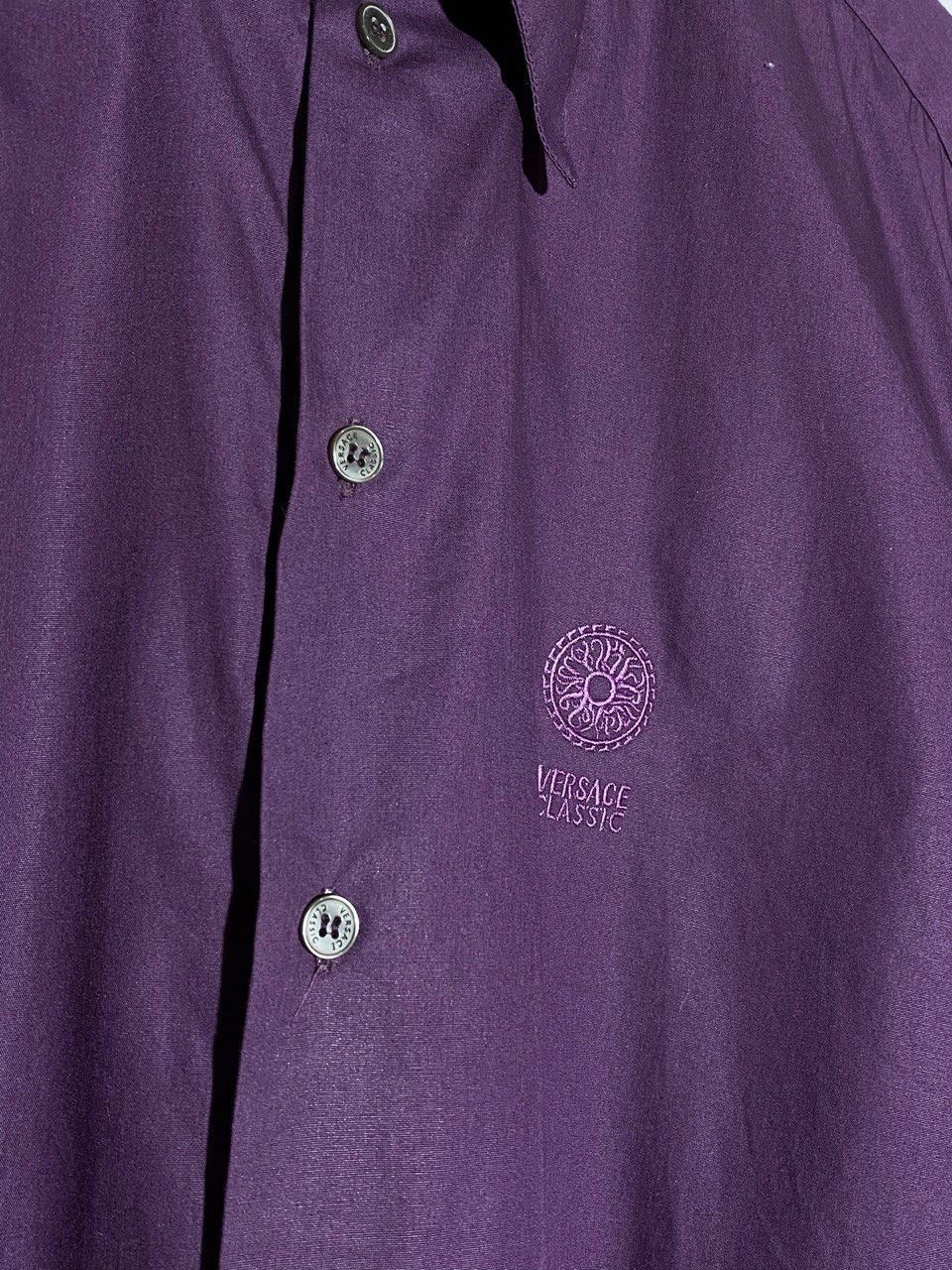 Versace Vintage Versace Classic Purple Shirt Size US L / EU 52-54 / 3 - 4 Thumbnail