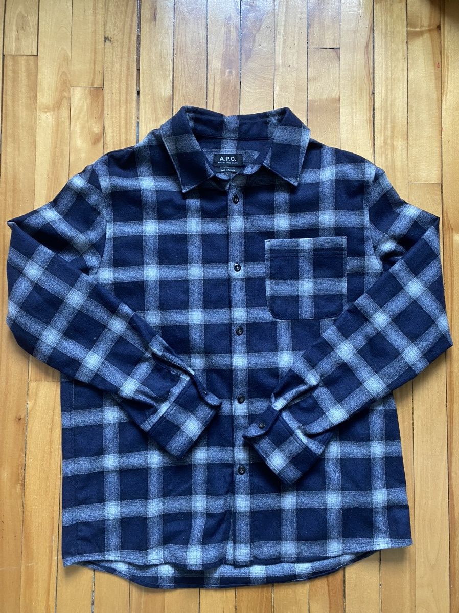Apc flannel Wool Button up Shirt