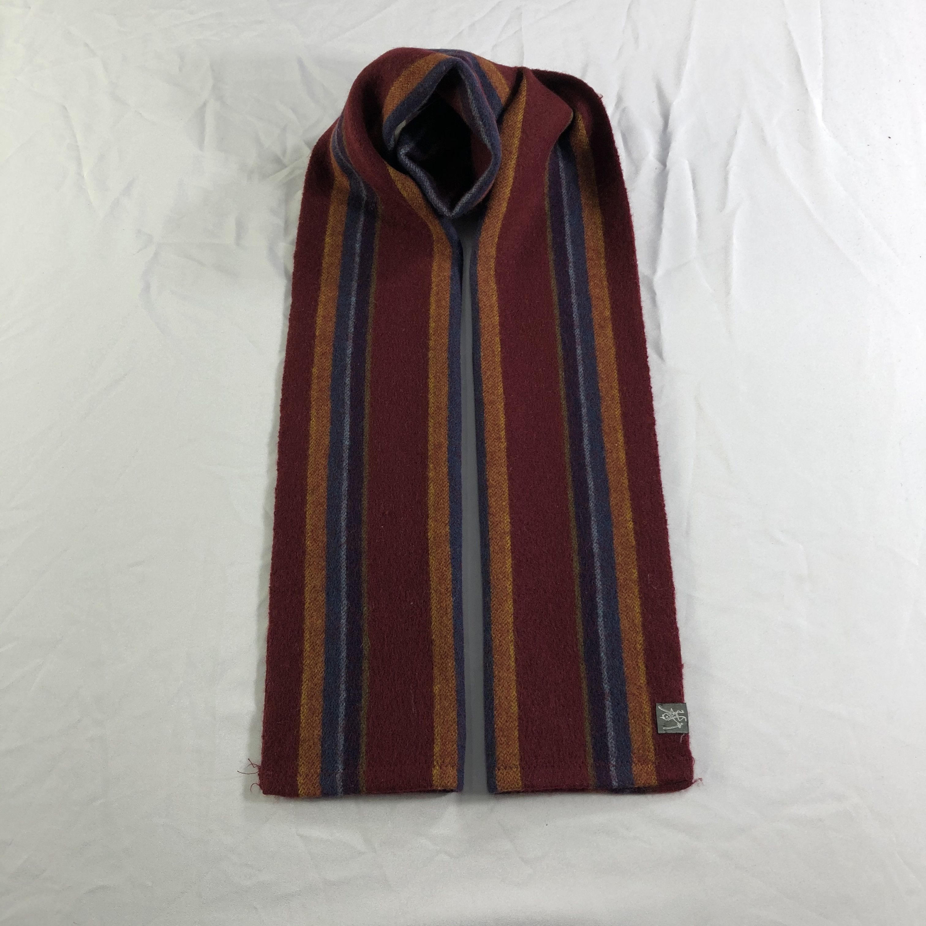 PPFM PPFM Striped Wool Scarf Muffler Neckwear V2398 Size ONE SIZE - 1 Thumbnail