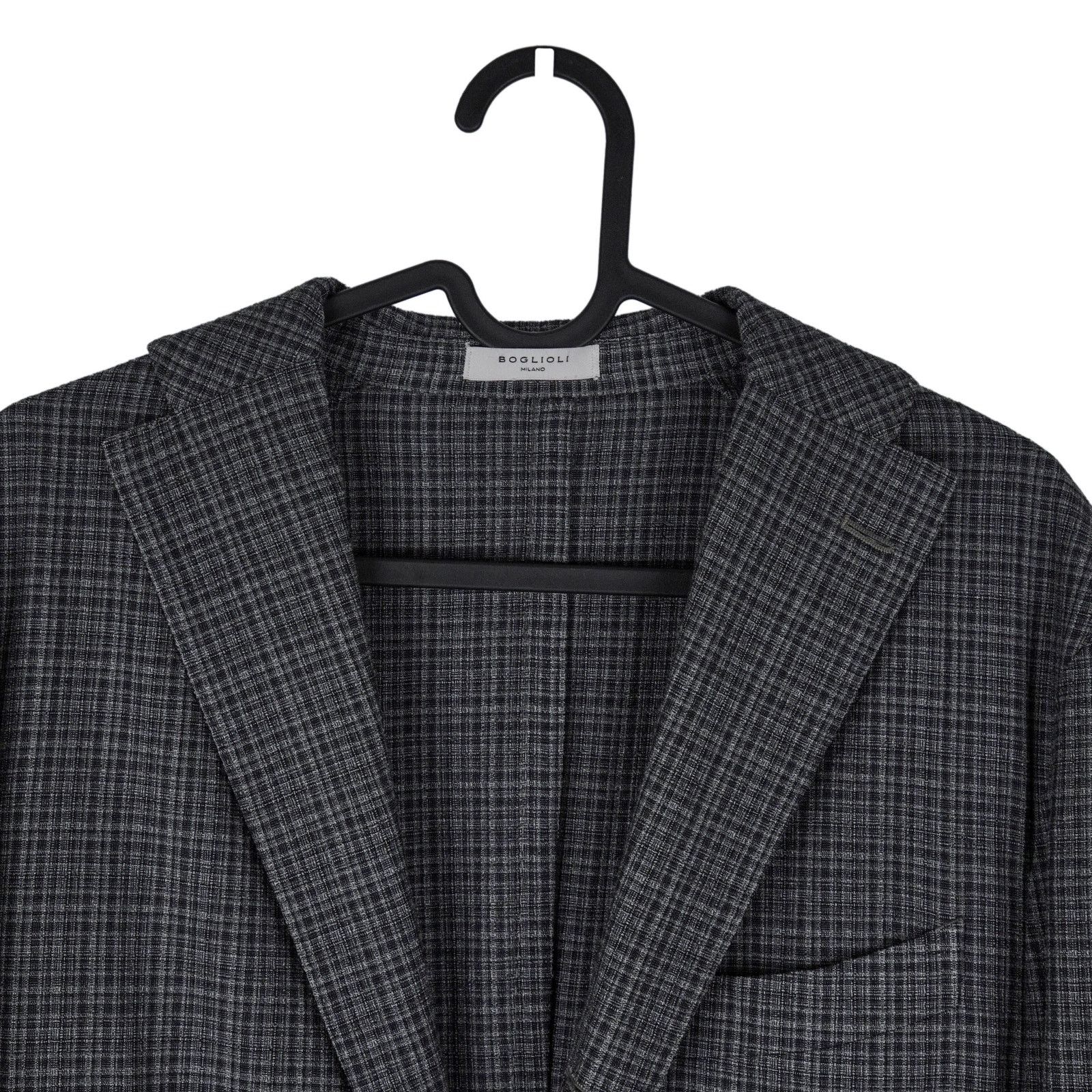 Boglioli Boglioli Milano Gray Check Wool Silk Blend Blazer K Jacket Size US M / EU 48-50 / 2 - 3 Thumbnail