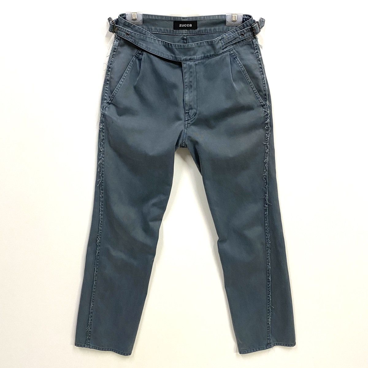 CABANE de ZUCCa × Issey Miyake × Zucca Zucca Trousers Distressed Streetwear Buckle Belted Waist Size US 30 / EU 46 - 2 Thumbnail