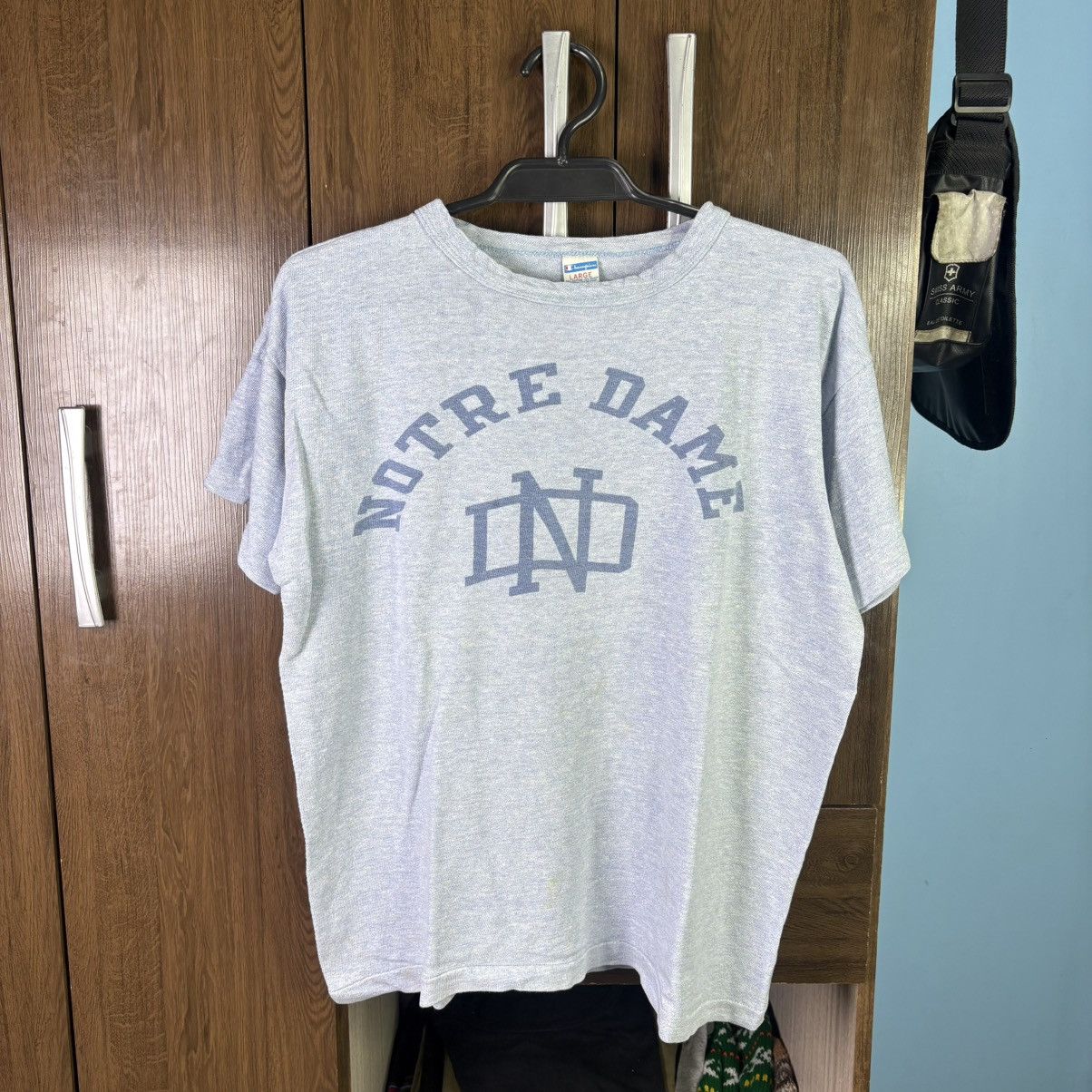 Champion champion notre dame vintage tee Size US S / EU 44-46 / 1 - 1 Thumbnail