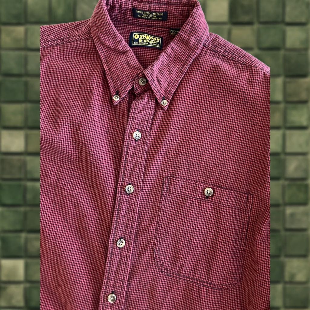 Vintage VINTAGE Oshkosh B Gosh Shirt Mens XL Red Black Check Plaid Flannel Heavy 90s Size US L / EU 52-54 / 3 - 1 Thumbnail