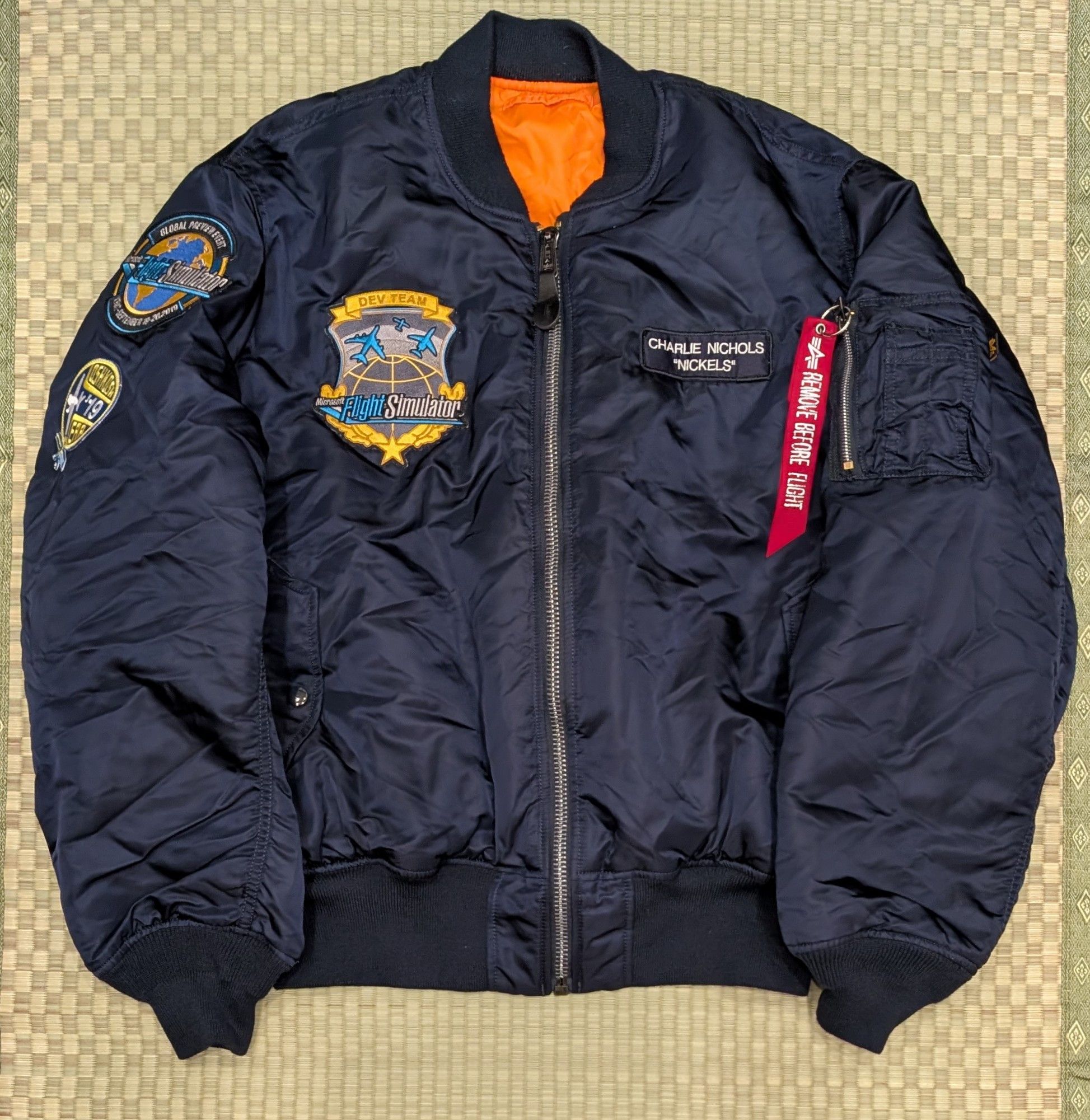 Alpha Industries × Vetements A/W 19 Split Racer MA-1 Bomber Jacket