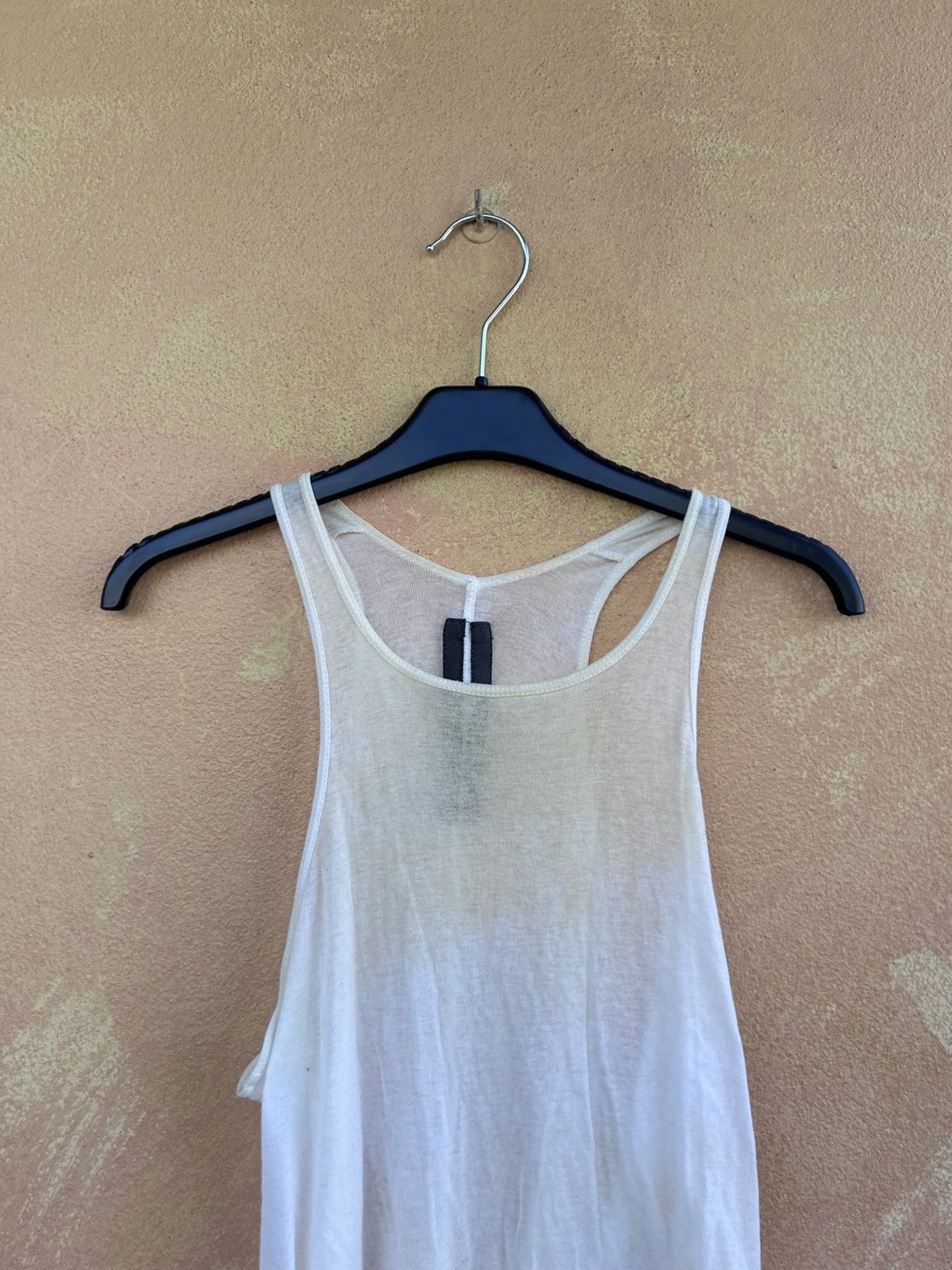 Rick Owens Rare Beige & white vintage tank top t-shirt NEW RUNWAY Size US S / EU 44-46 / 1 - 3 Thumbnail