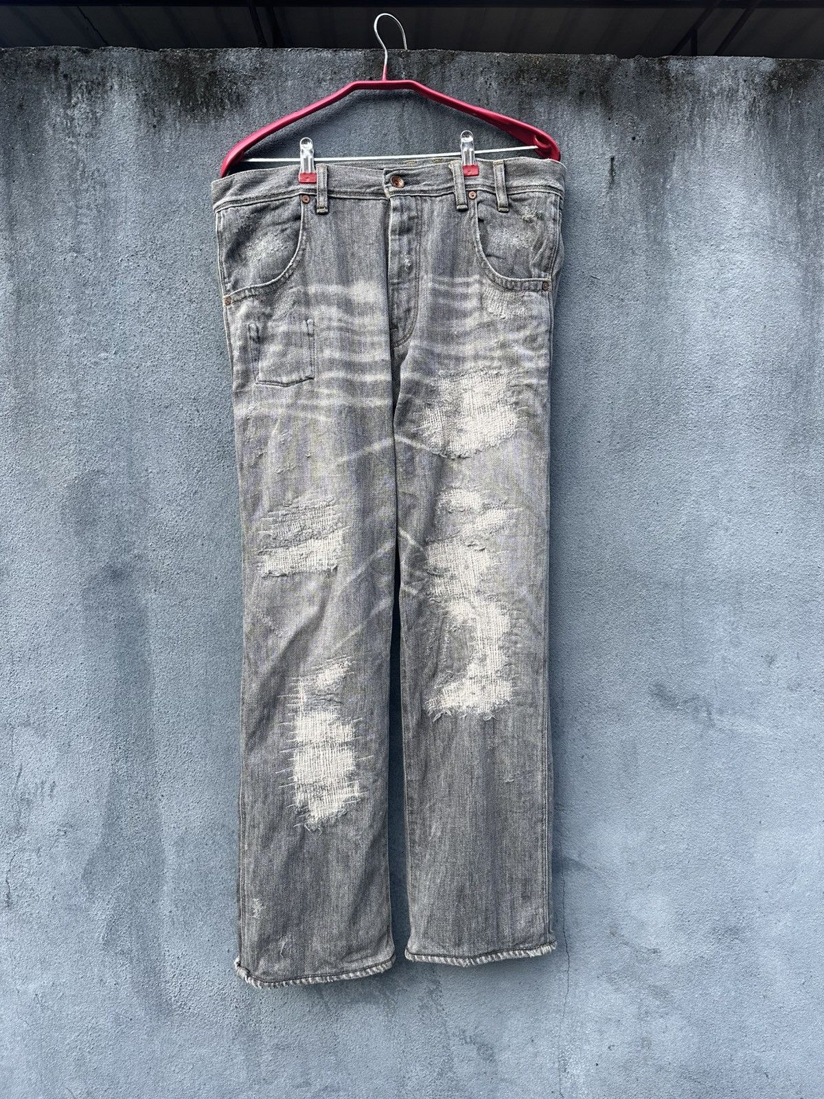 Paul Smith Red Ear 👹Vintage THRASHED Paul Smith X Red Ear Baggy Jeans Size US 32 / EU 48 - 2 Thumbnail