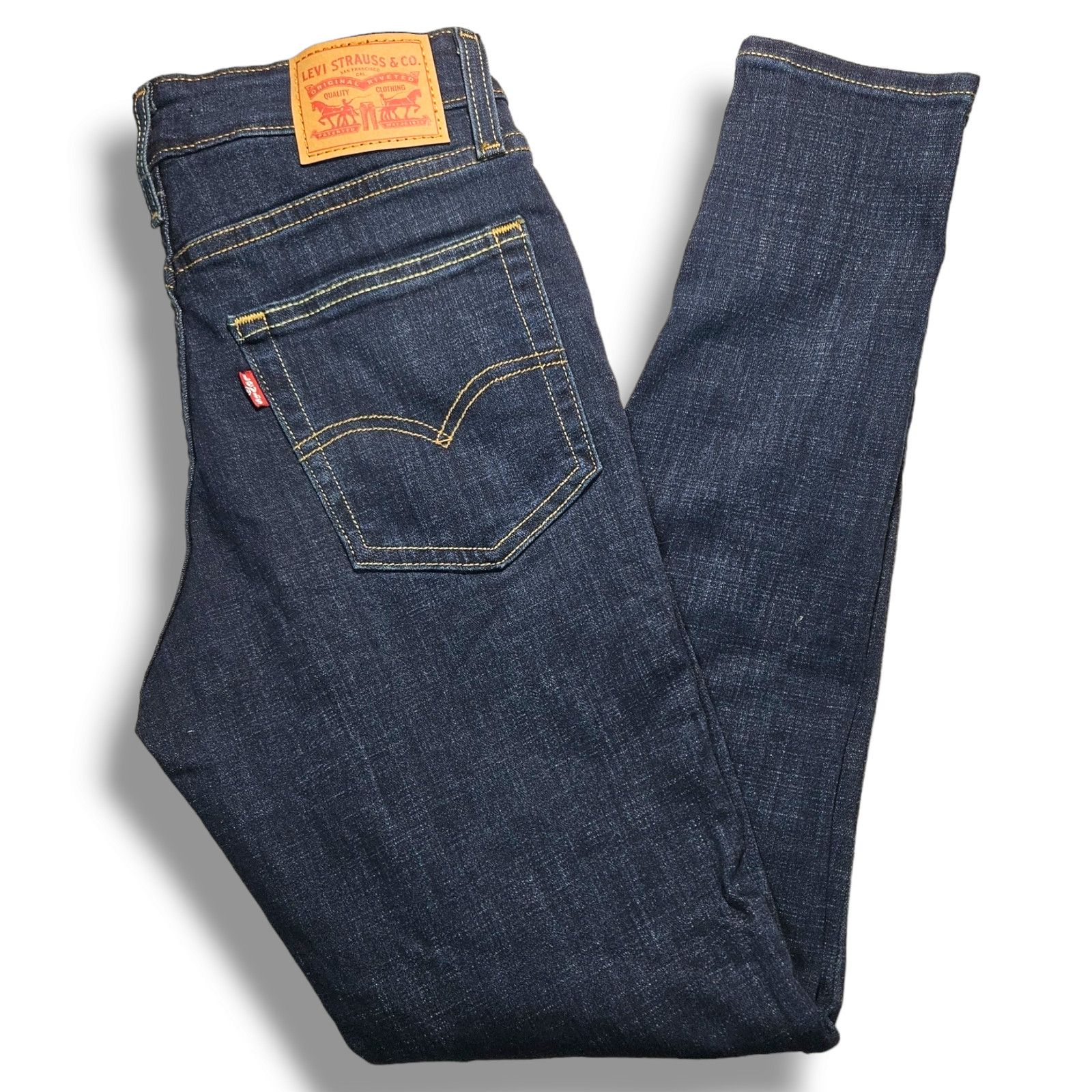 Levi's EUC Levi's 721 High Rise Skinny Jeans Sz. 26x28 Blue Story Size 26" / US 2 / IT 38 - 1 Thumbnail
