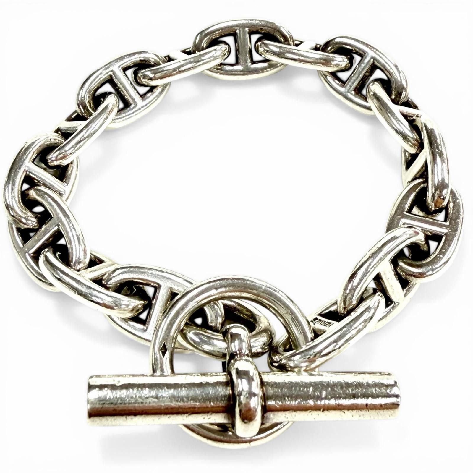 Hermes Hermes Hermes Chaine d’Ancre MM Silver Bracelet Precious Metal Bracelet DUTY FREE for USA Size ONE SIZE - 1 Thumbnail