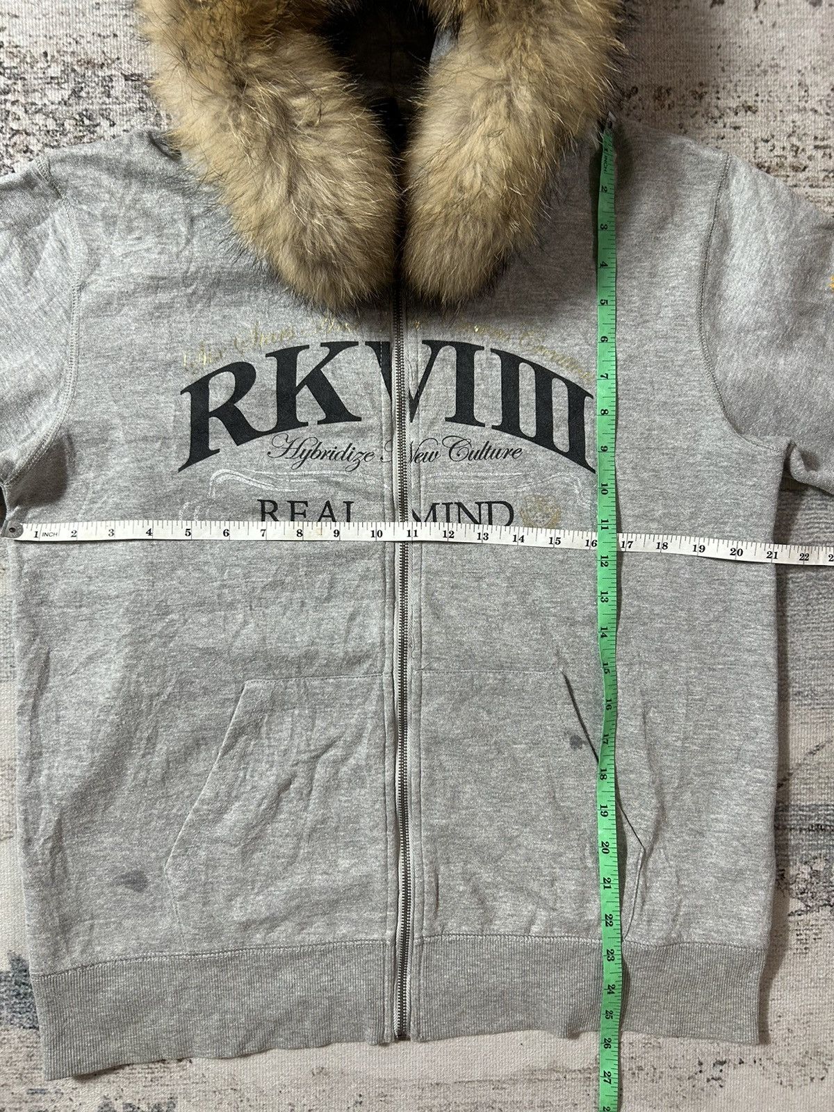 If Six Was Nine × Japanese Brand × Le Grande Bleu (L.G.B.) Japanese Poem Faux Fur Zip Hoodie Lgb Styled Size US L / EU 52-54 / 3 - 7 Thumbnail