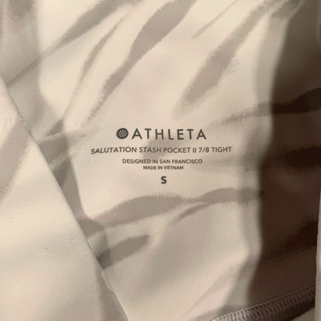 Athleta Athleta Salutation Stash Pocket II 7/8 Tight Leggings S White Women Regular Small Ankle Size 28" / US 6 / IT 42 - 3 Thumbnail