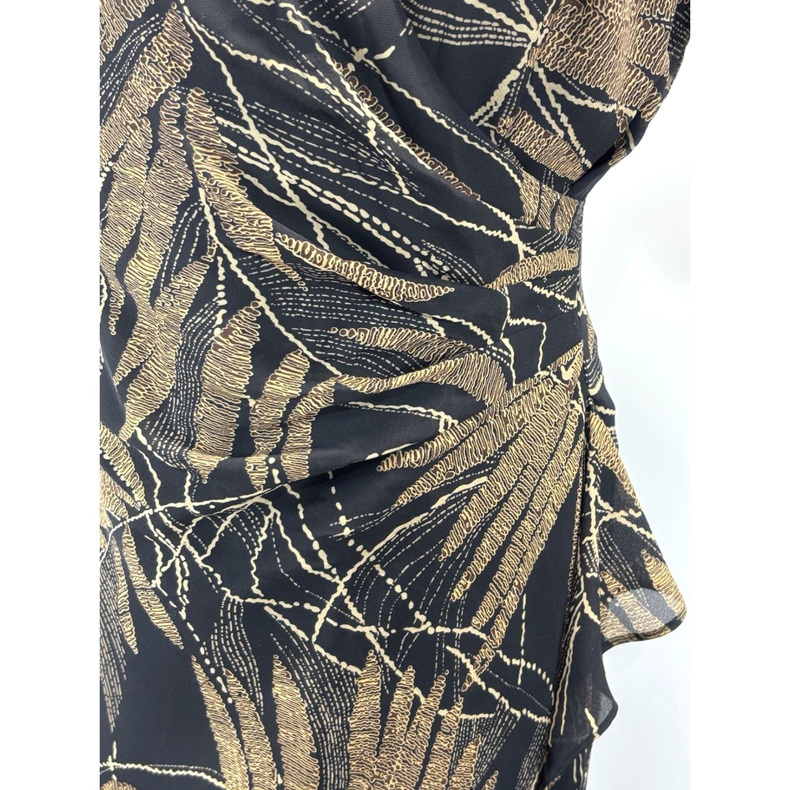 Coldwater Creek VINTAGE Coldwater Creek Sheath Dress Sz 12 Faux Wrap Black Brown Flowy Forest Fairy Midi Size XL / US 12-14 / IT 48-50 - 6 Thumbnail