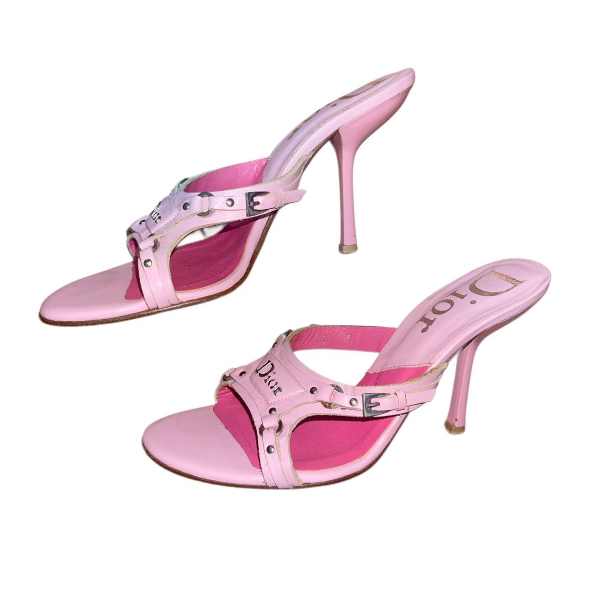 Dior DIOR PINK BONDAGE HEELS FW2003 SUPER RARE💕 Size US 6.5 / IT 36.5 - 2 Thumbnail