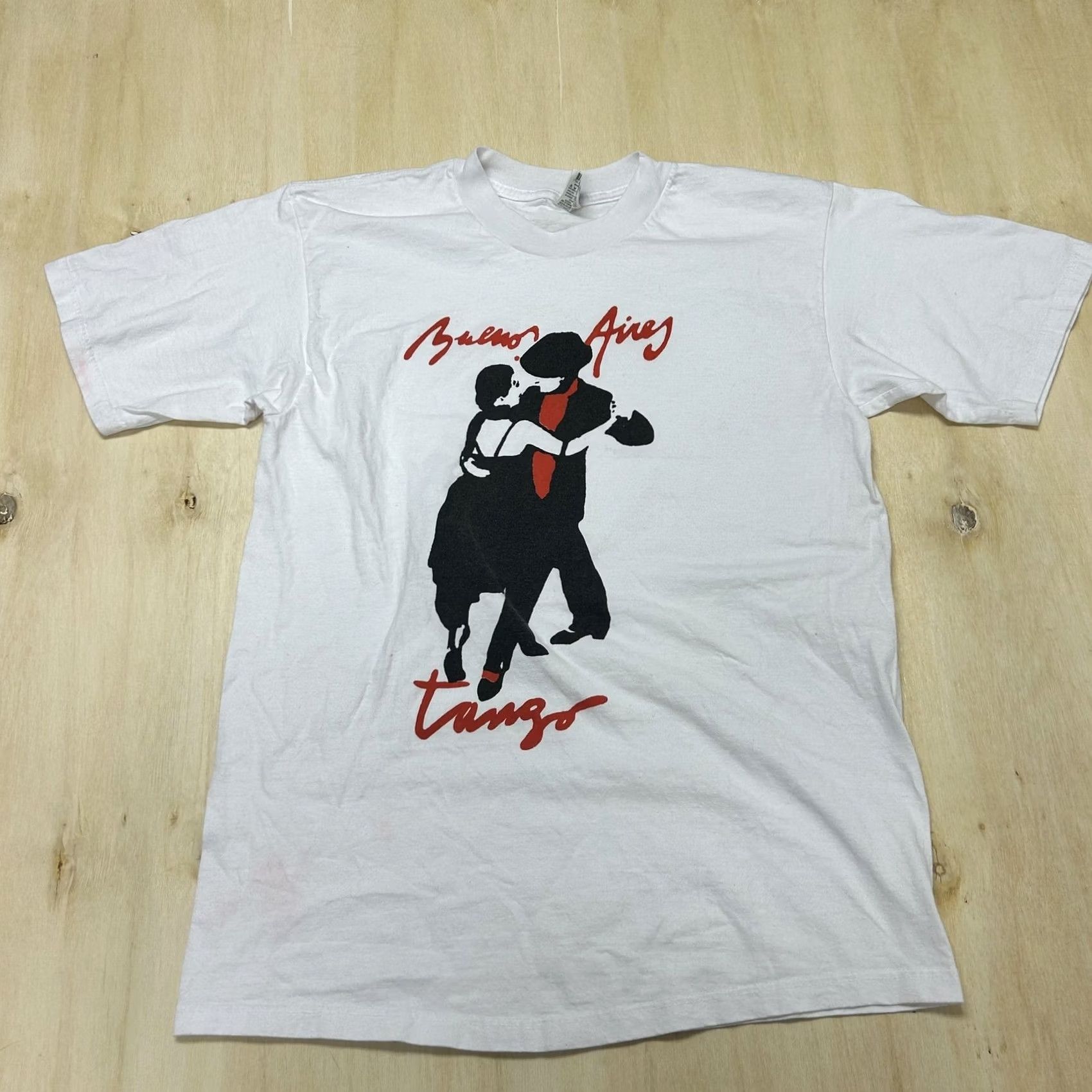 DANCER Attitude Buenos Aires Tango Dancers Shirt Mens Medium White Dance Graphic Tee Size US M / EU 48-50 / 2 - 2 Thumbnail