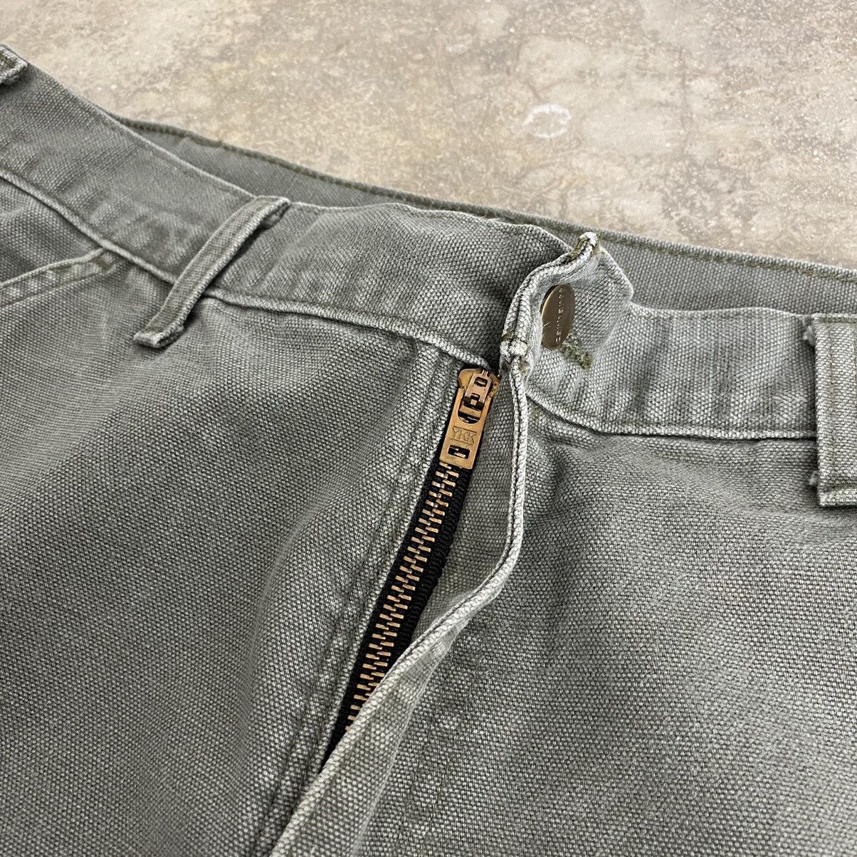 Carhartt Vintage Carhartt Faded Moss Green Carpenter Work Pants Size US 33 - 12 Thumbnail