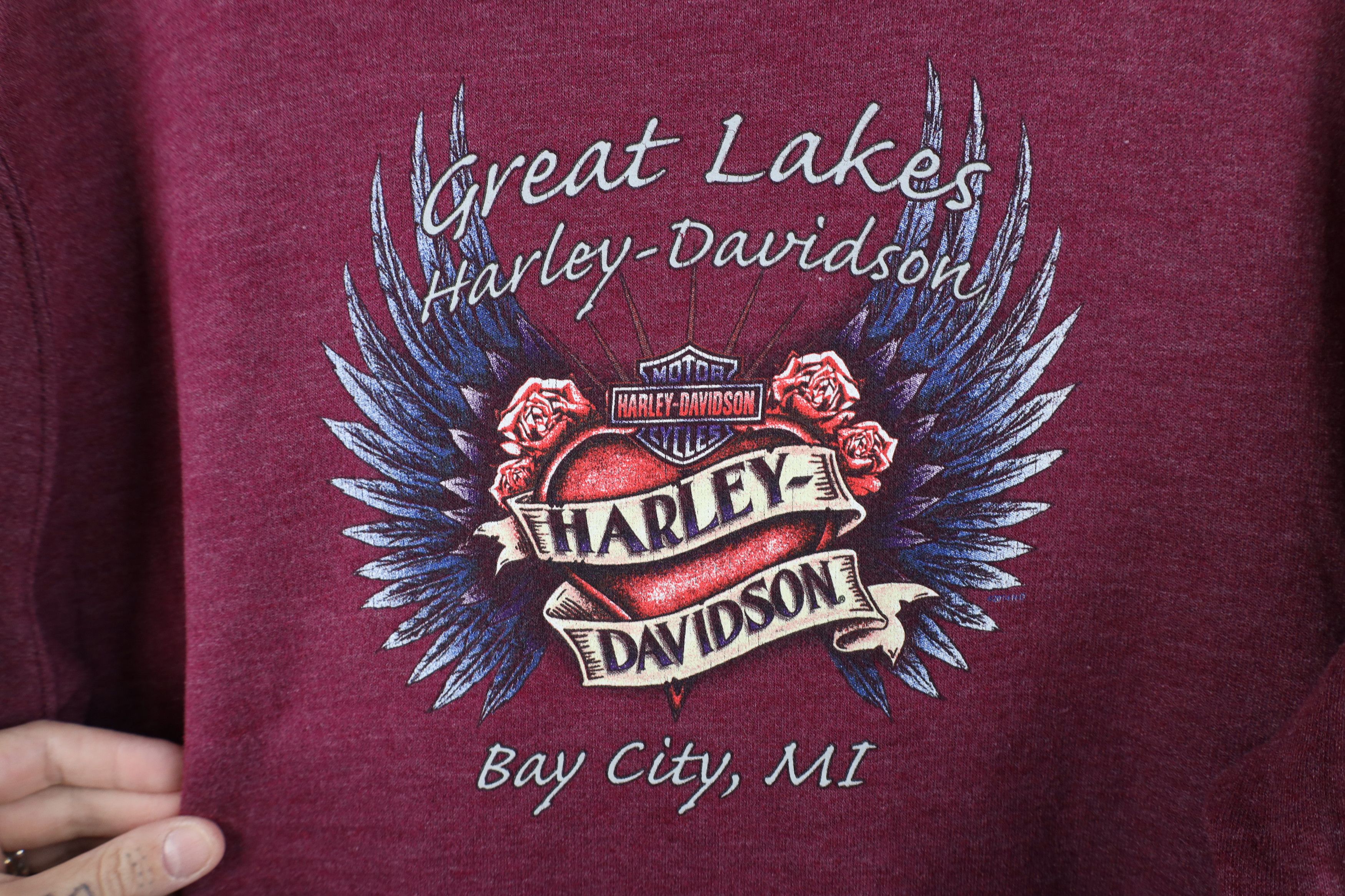 Harley Davidson Vintage Y2K Harley Davidson Flower Wing Hoodie Sweatshirt Size XL / US 12-14 / IT 48-50 - 12 Thumbnail