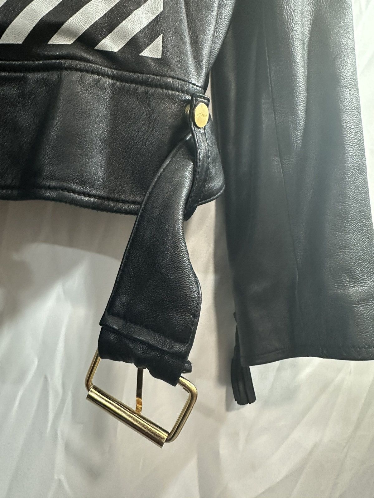 Off-White OFF WHITE LEATHER JACKET STRIPER Size US L / EU 52-54 / 3 - 8 Thumbnail